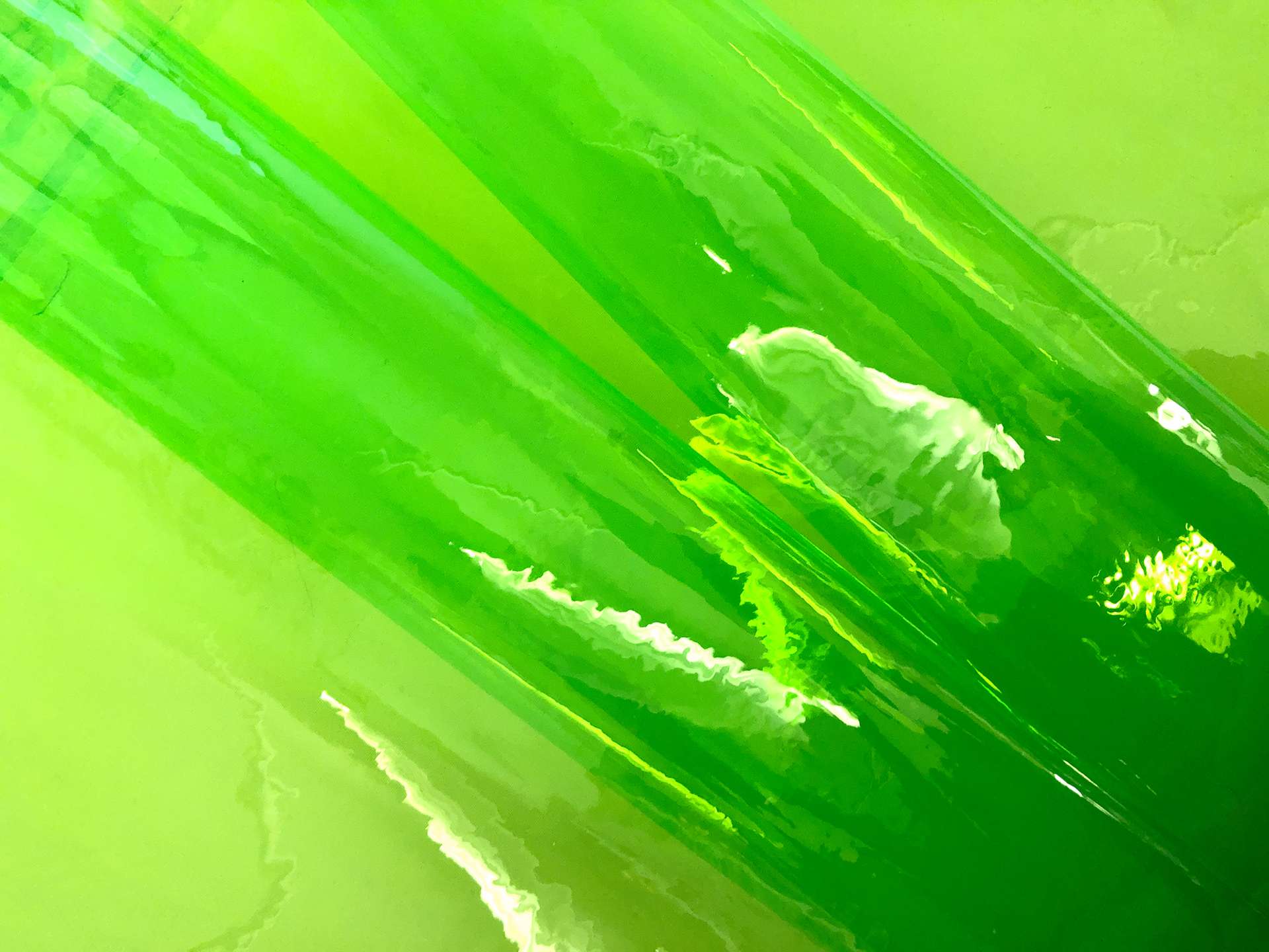 Clear Tinted Plastic in Green