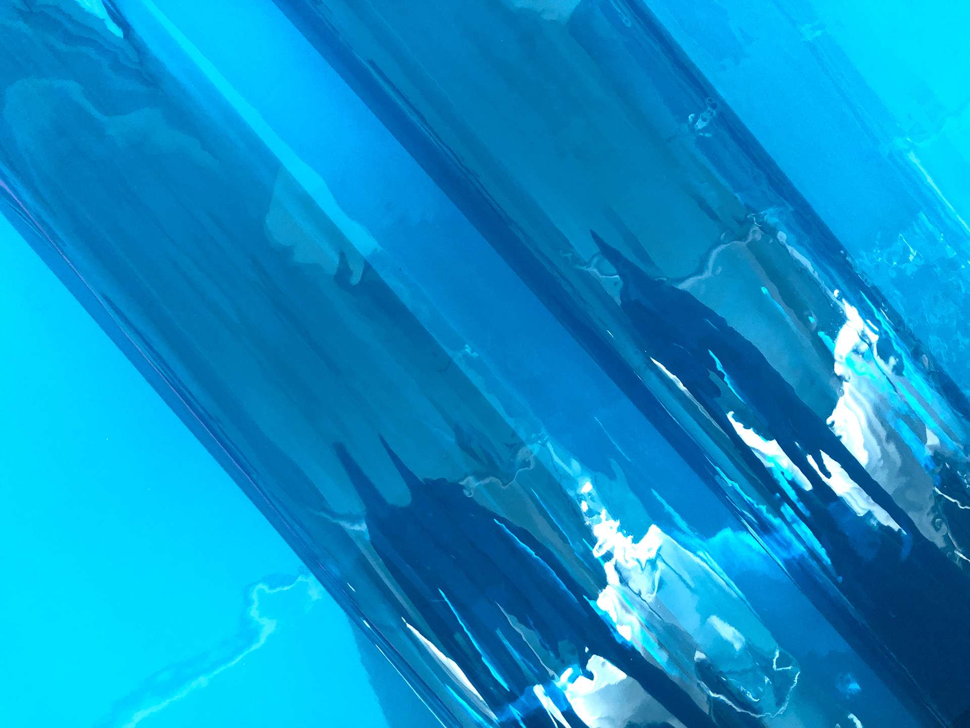 Clear Tinted Plastic in Blue