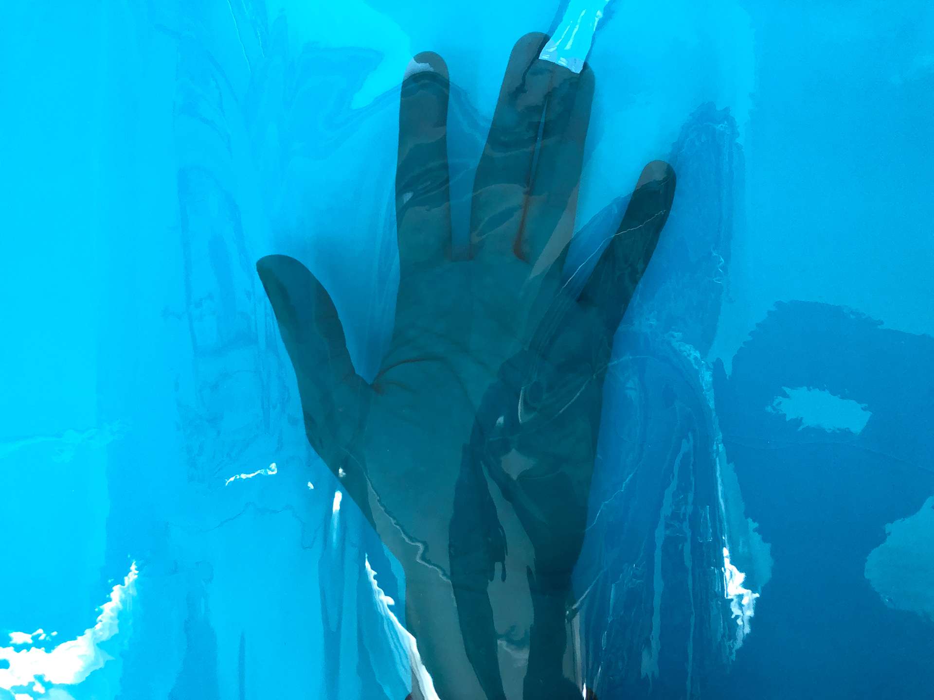 Clear Tinted Plastic in Blue