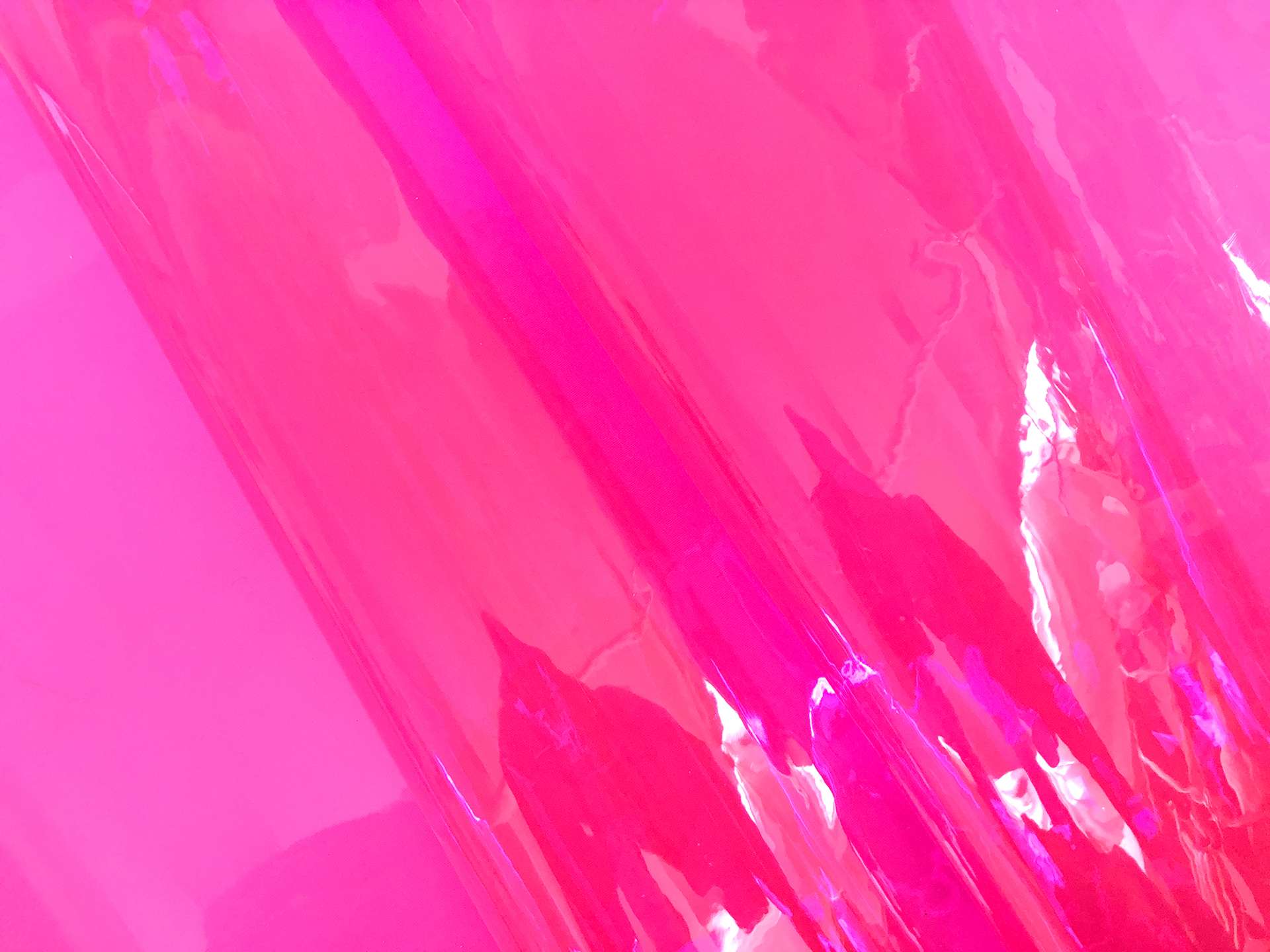 Clear Tinted Plastic in Hot Pink