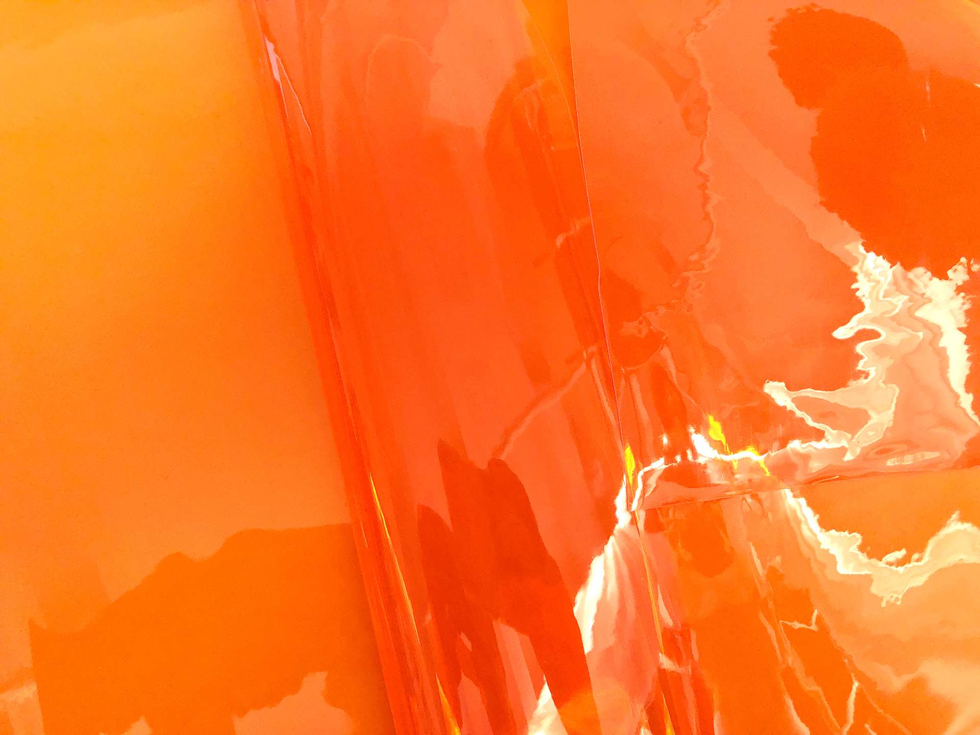 Clear Tinted Plastic in Orange