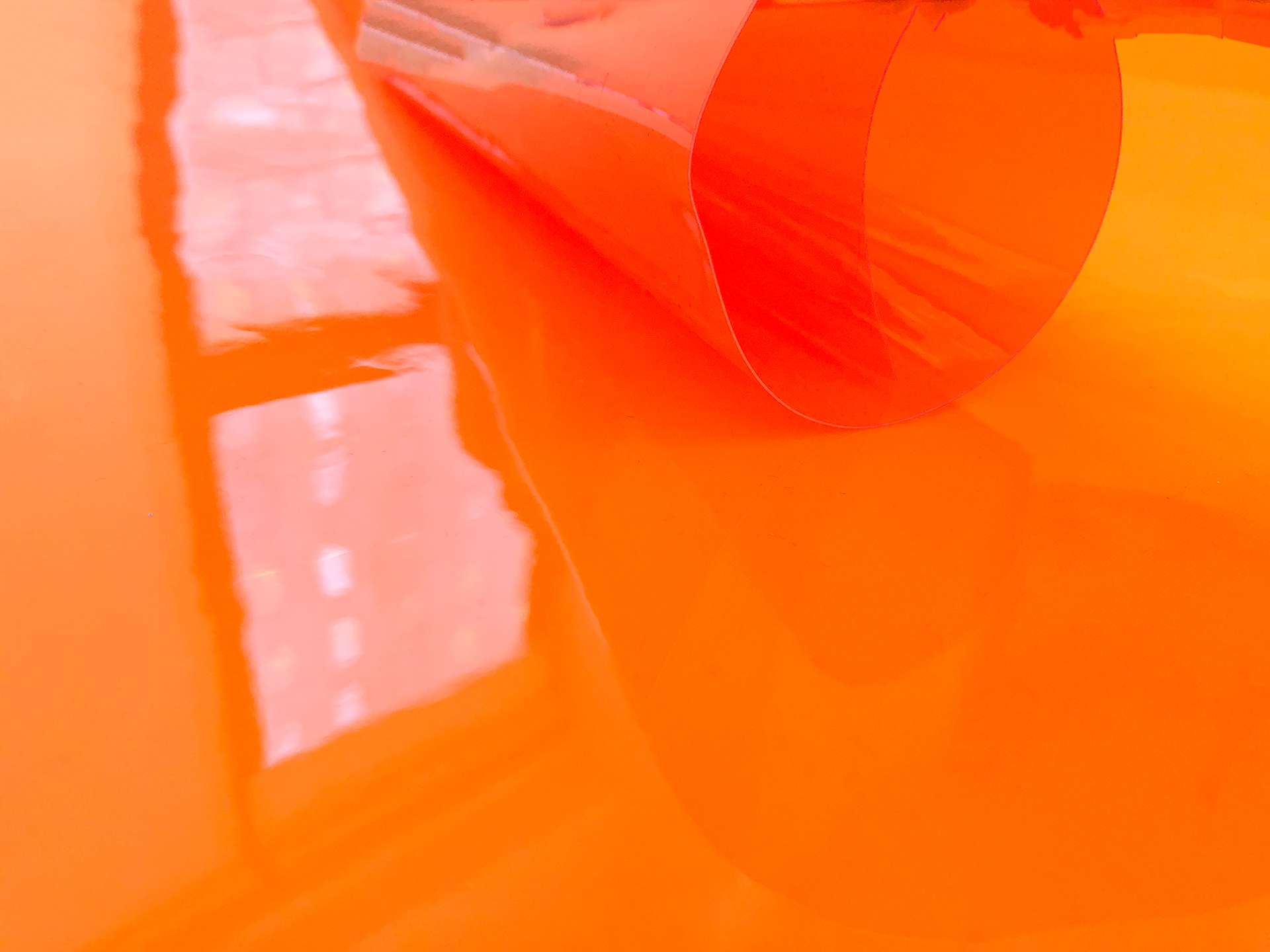 Clear Tinted Plastic in Orange