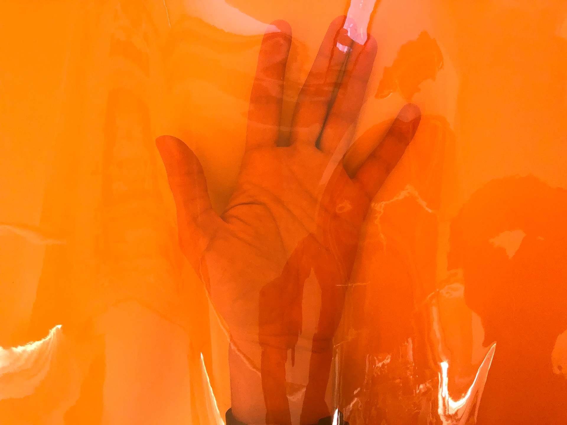 Clear Tinted Plastic in Orange