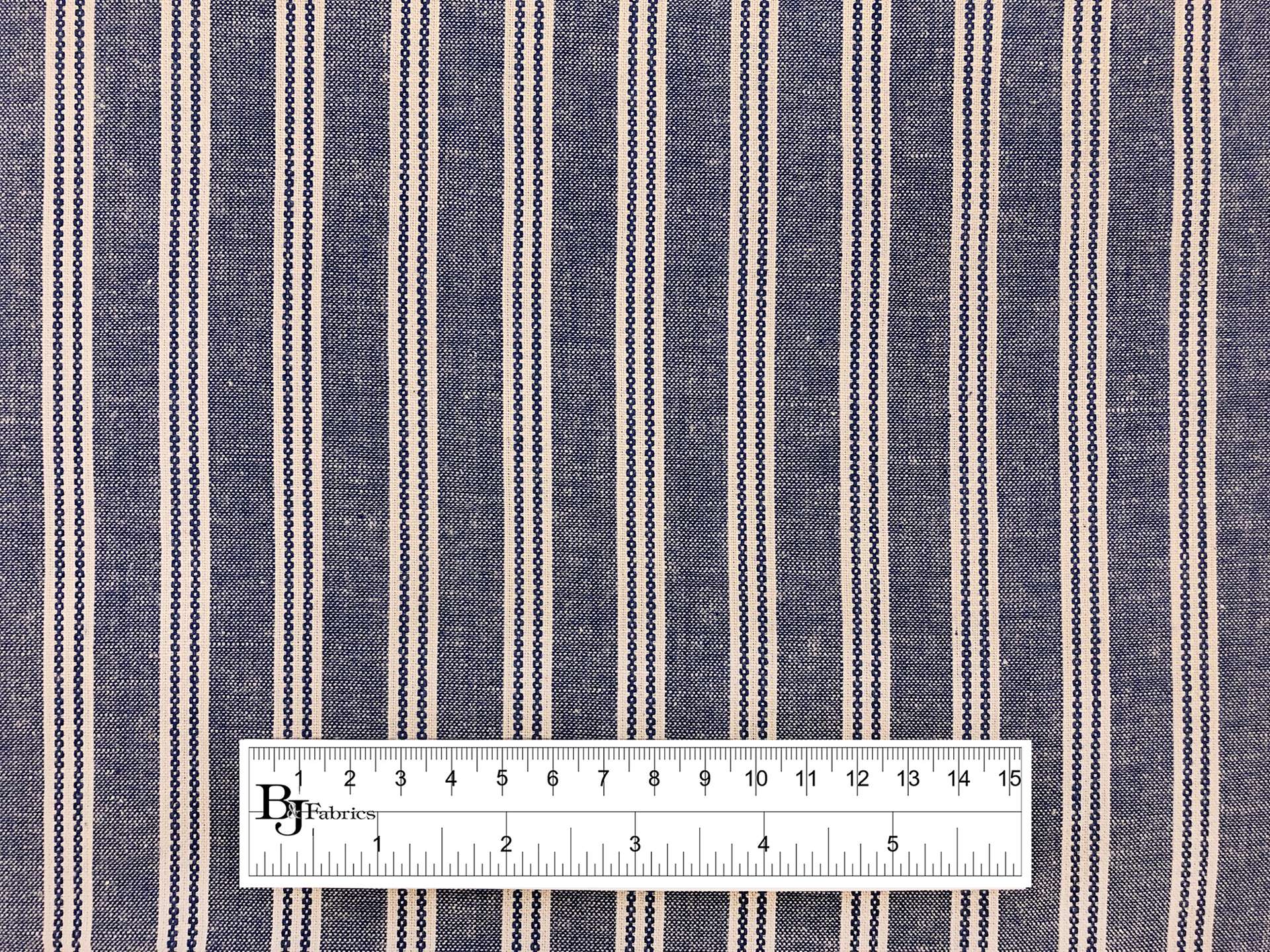 Yarn Dyed Cotton Novelty Stripe in Blue