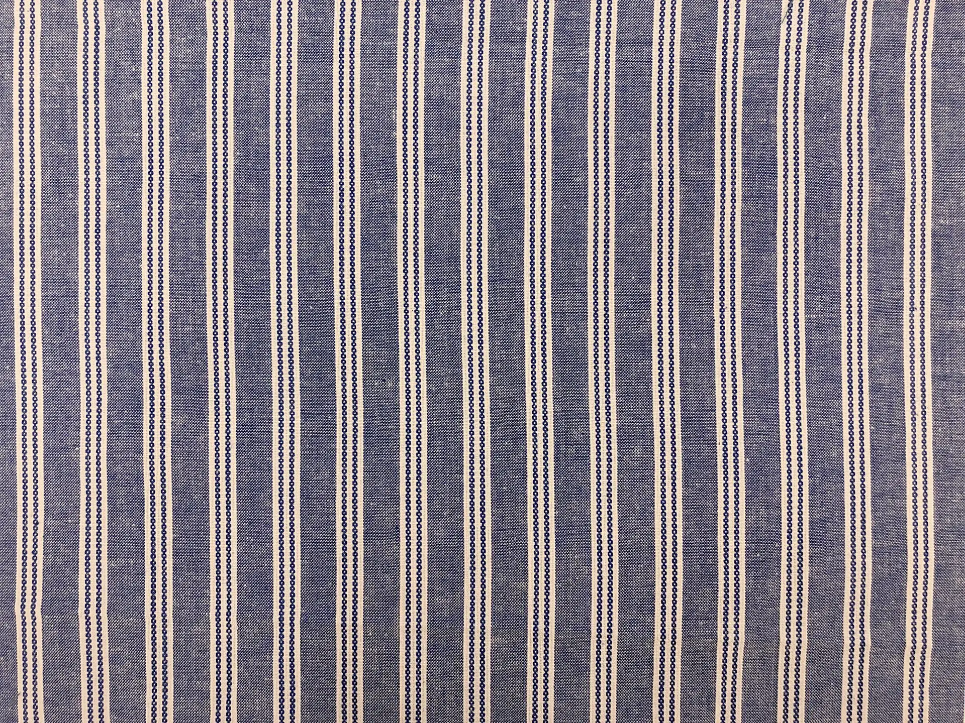 Yarn Dyed Cotton Novelty Stripe in Blue