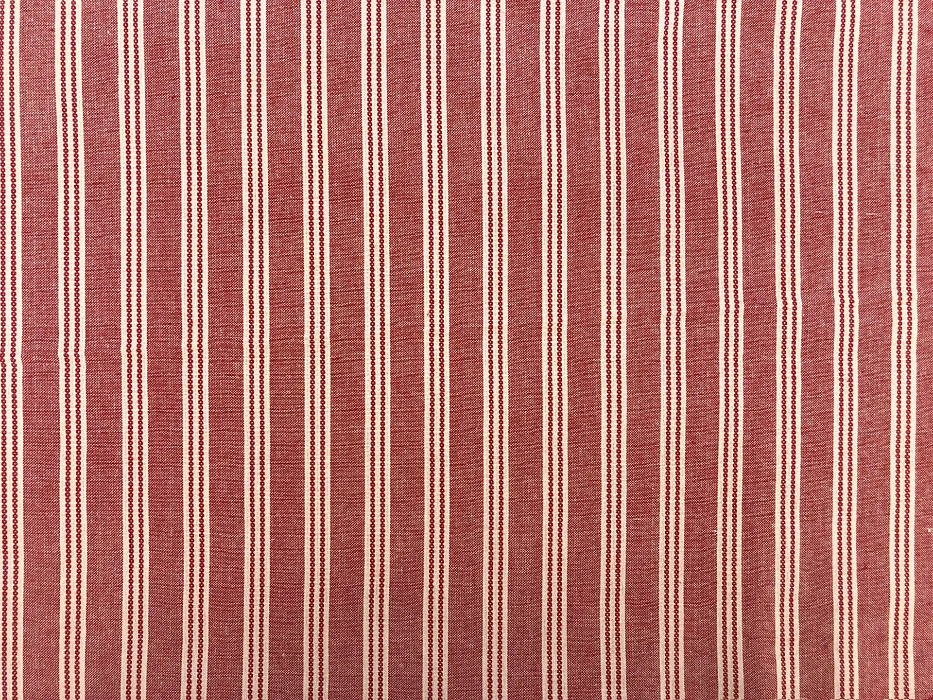 Yarn Dyed Cotton Novelty Stripe in Red