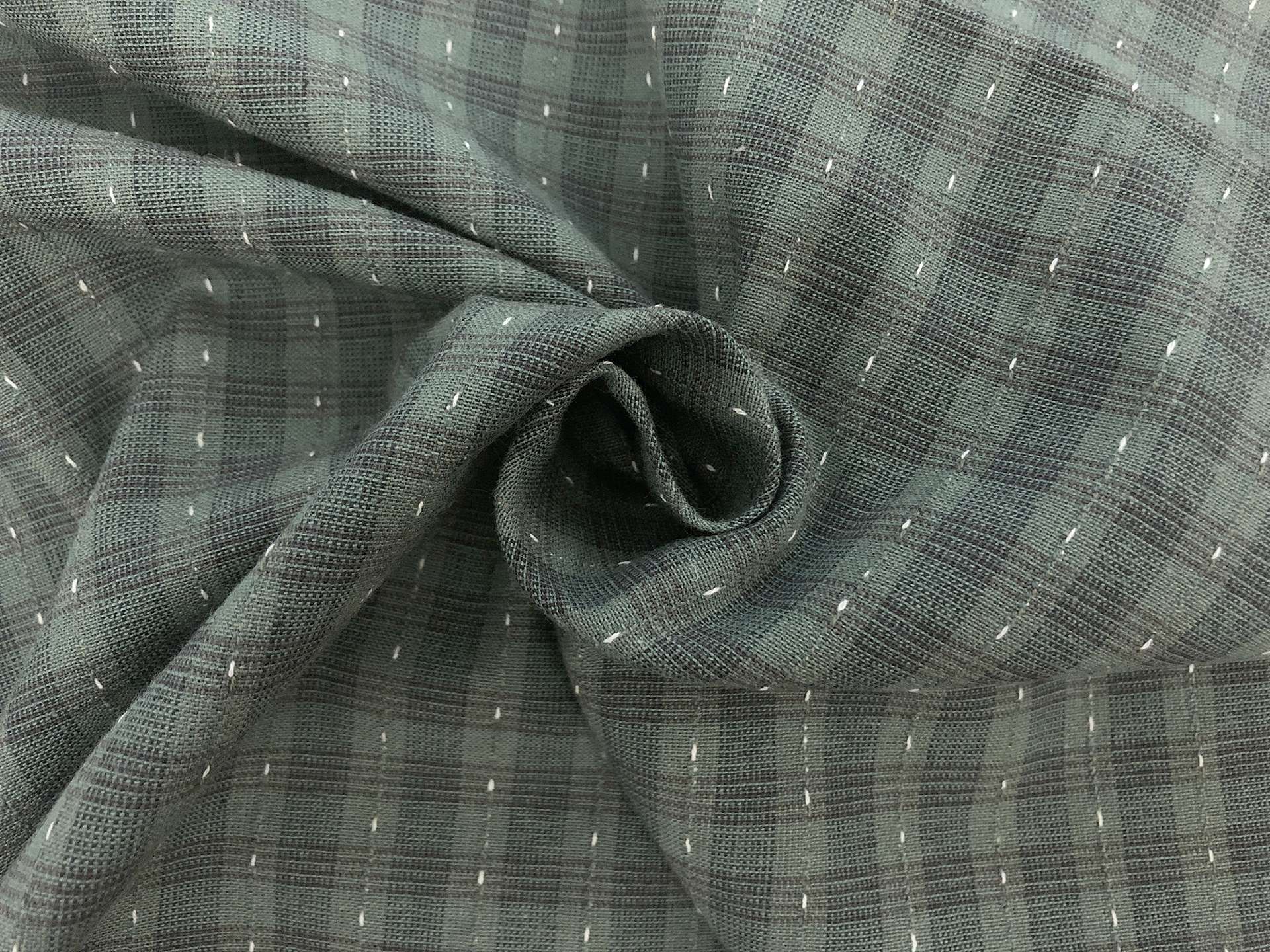 Yarn Dyed Cotton Plaid Novelty in Basil