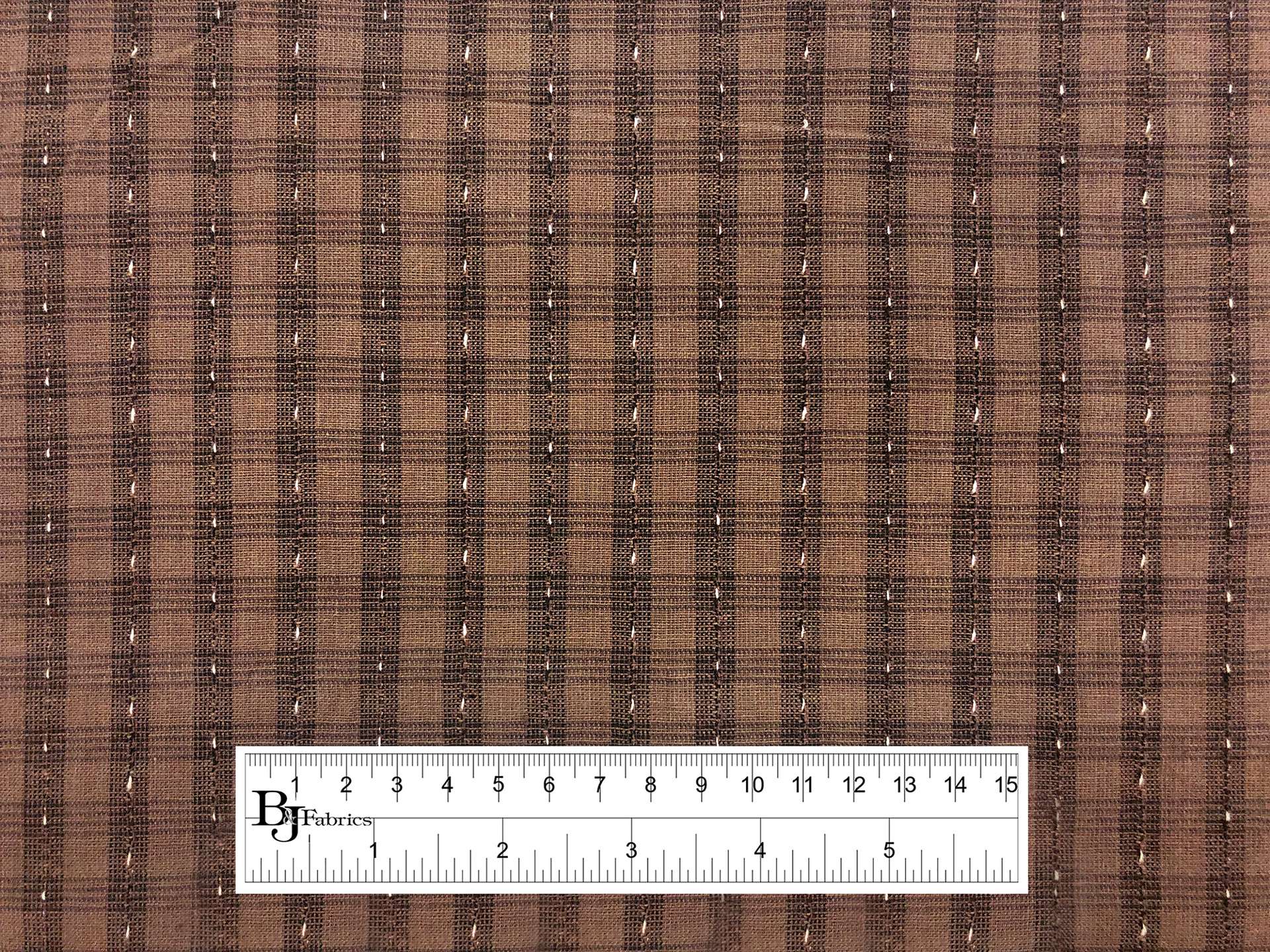 Yarn Dyed Cotton Plaid Novelty in Brown