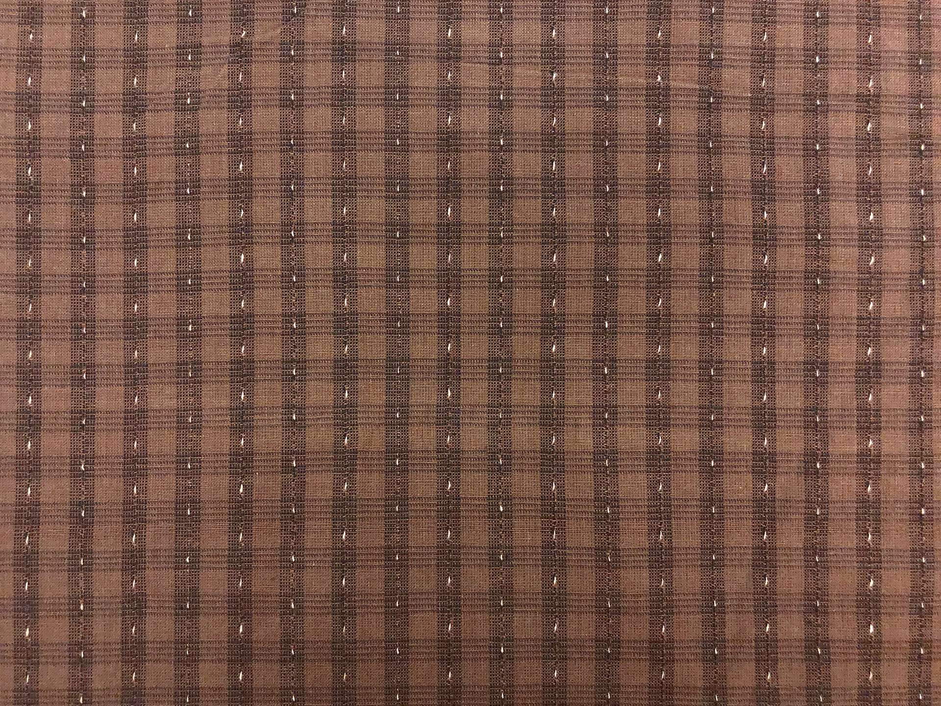 Yarn Dyed Cotton Plaid Novelty in Brown