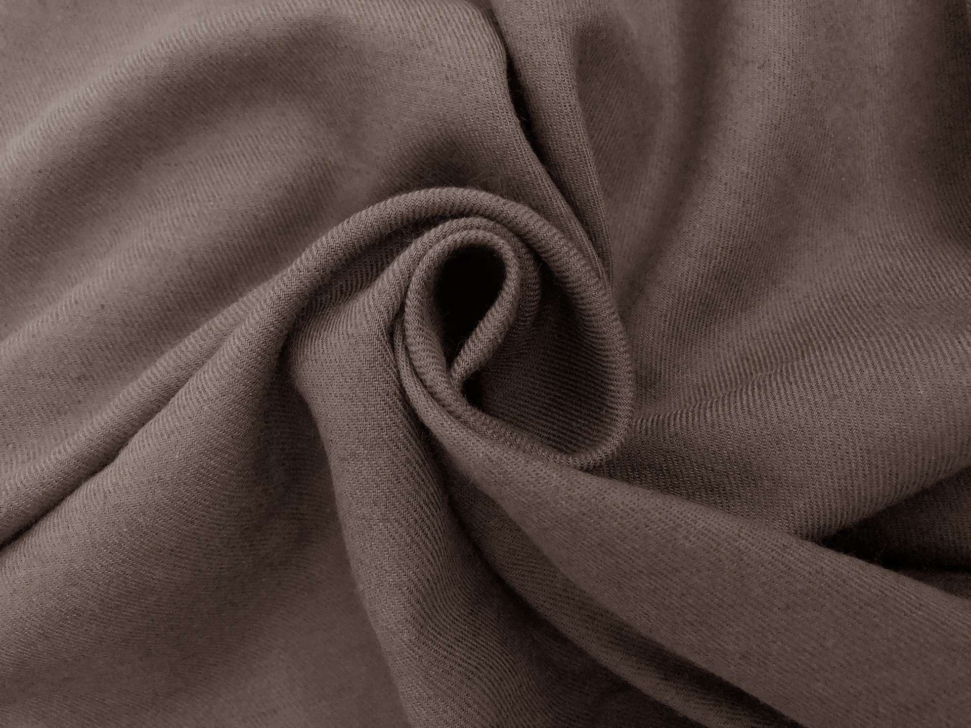 Japanese Cotton Wool Viyella in Dark Taupe