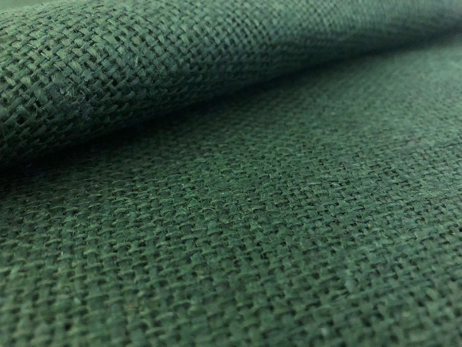 Linen Burlap in Hunter Green