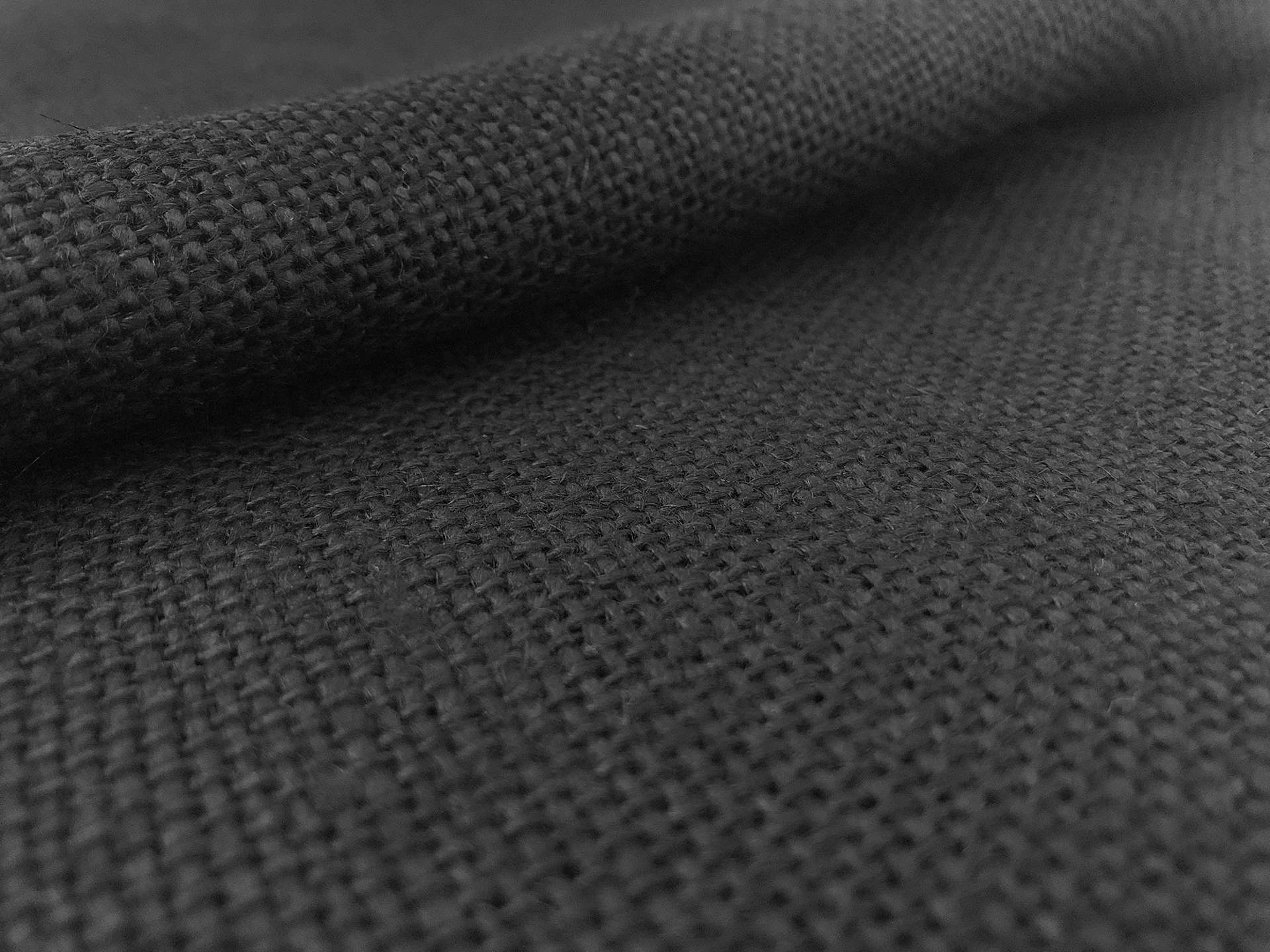 Linen Burlap in Black