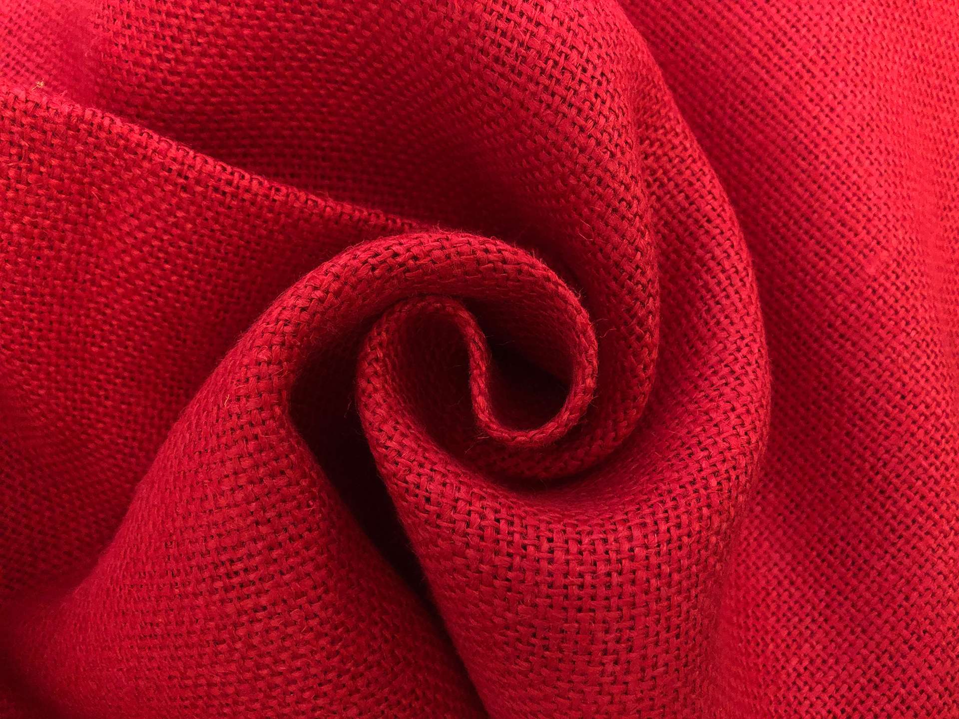 Linen Burlap in Red