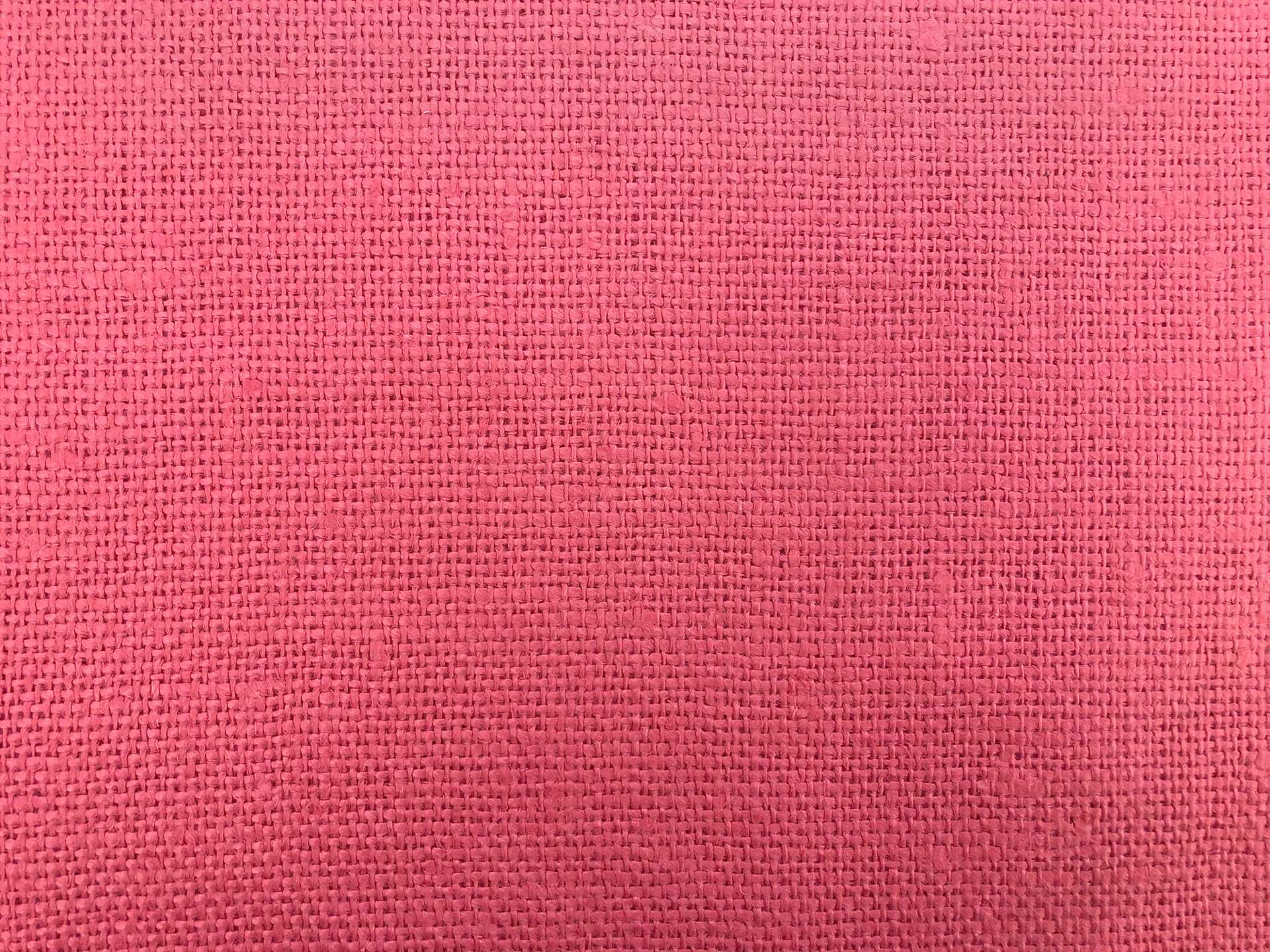Linen Burlap in Lipstick Pink