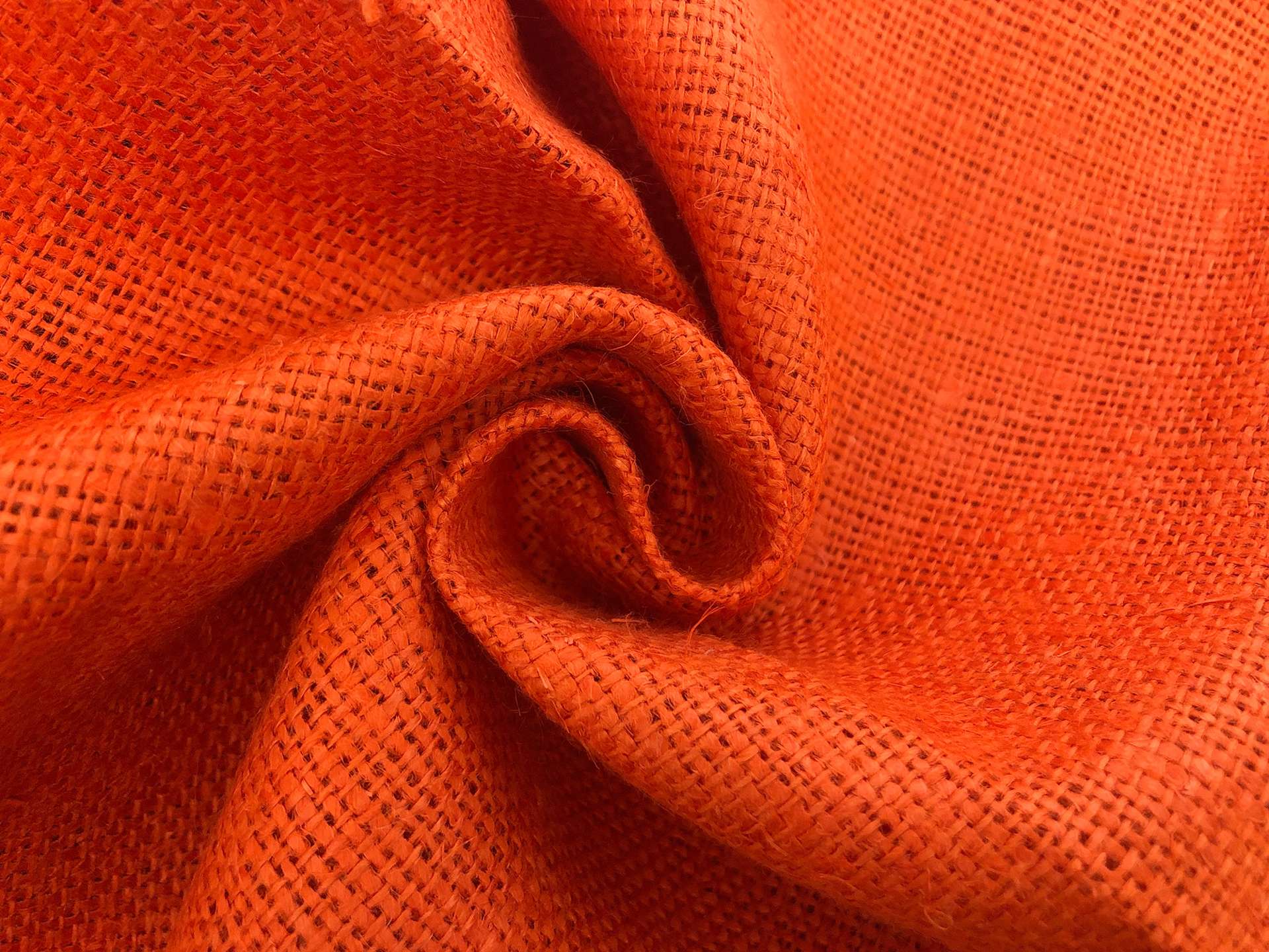 Linen Burlap in Orange