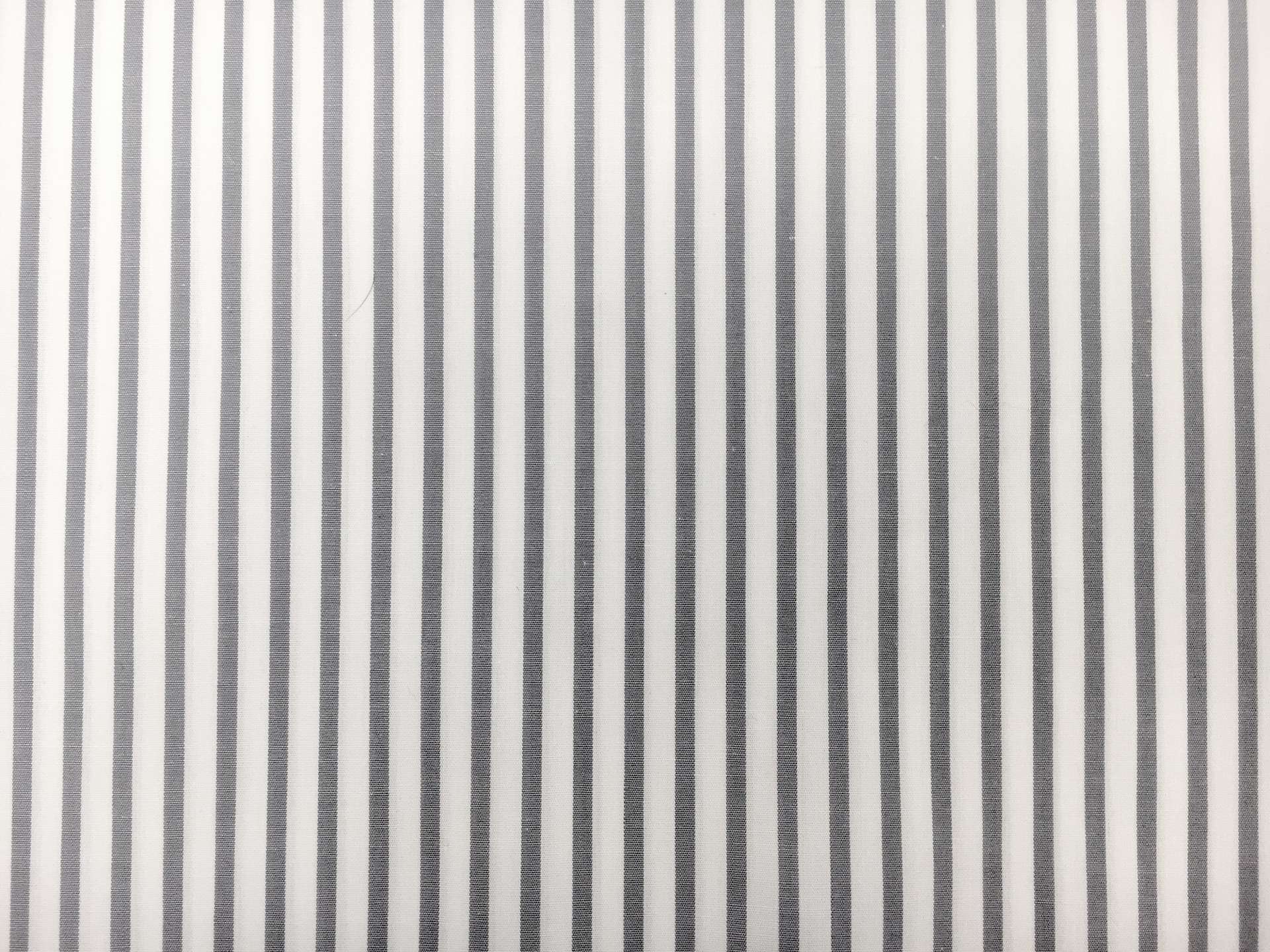 Cotton Shirting with Grey Woven Stripe