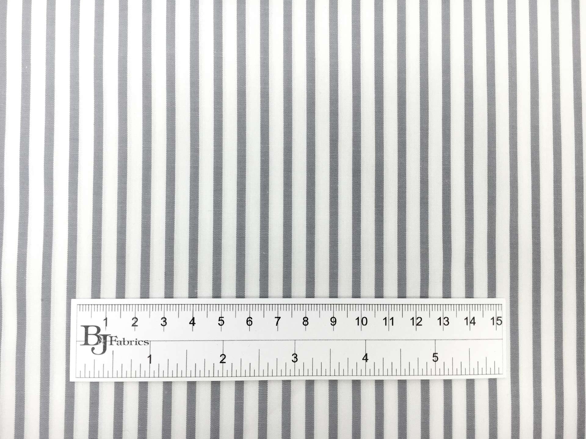 Cotton Shirting with Grey Woven Stripe