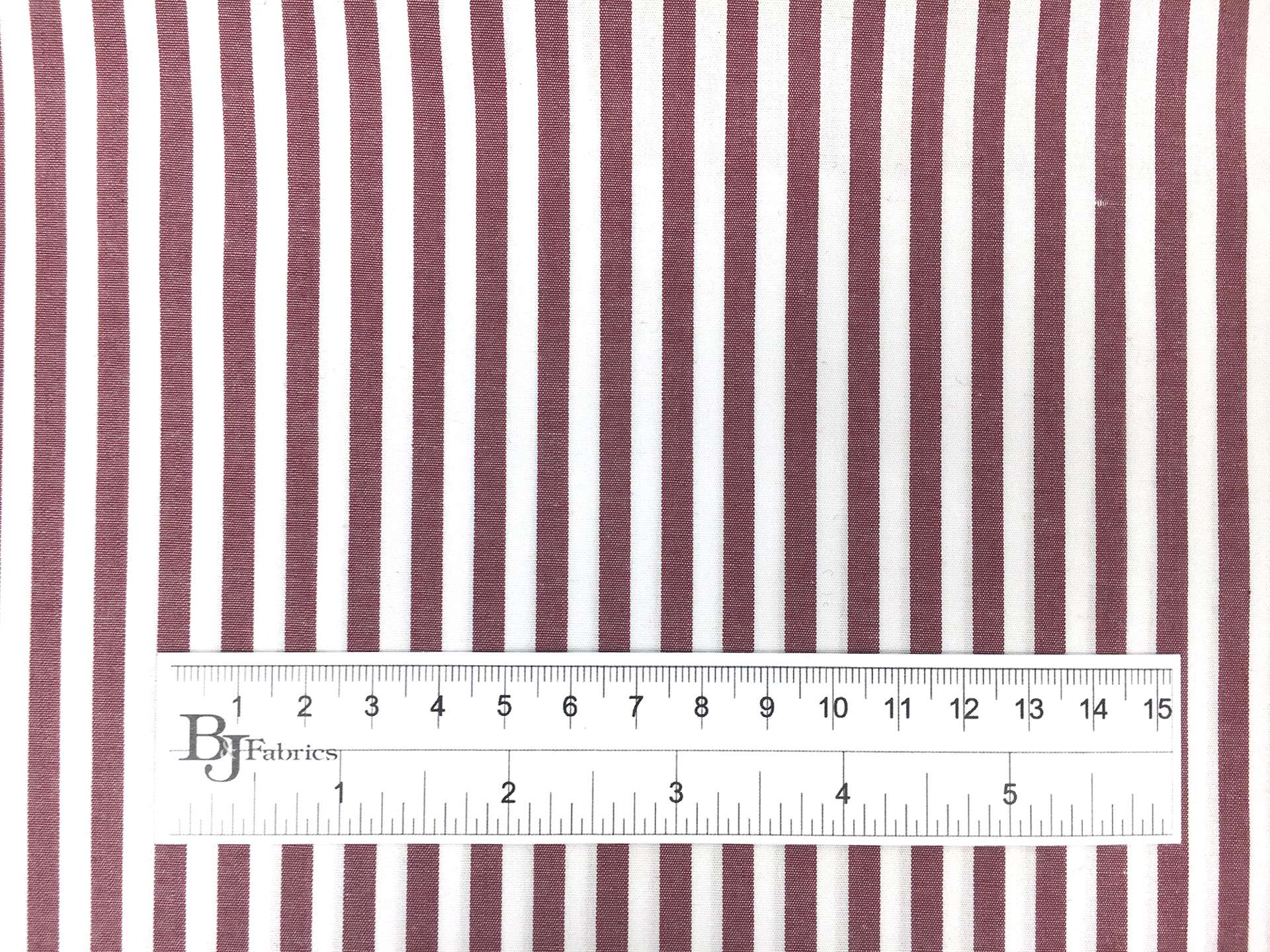 Cotton Shirting with Maroon Woven Stripe