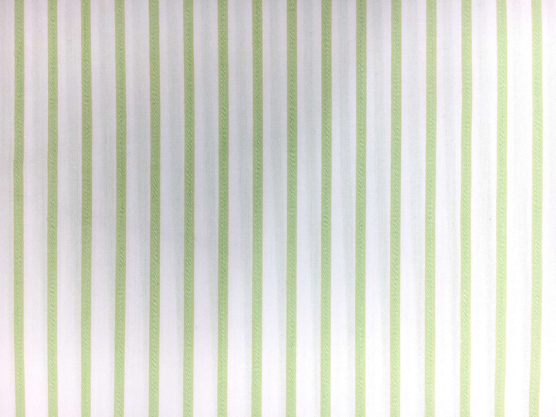 Cotton Shirting with Apple Green Woven Stripe