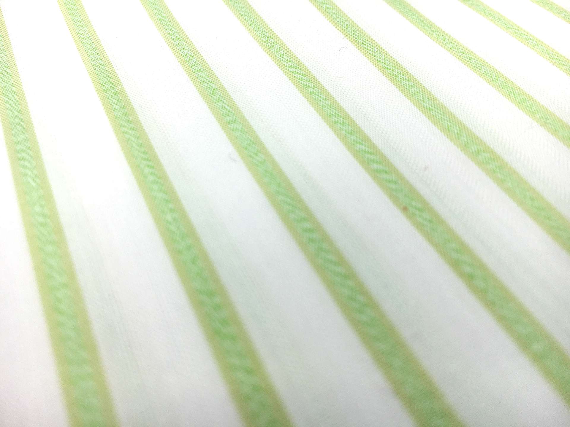 Cotton Shirting with Apple Green Woven Stripe