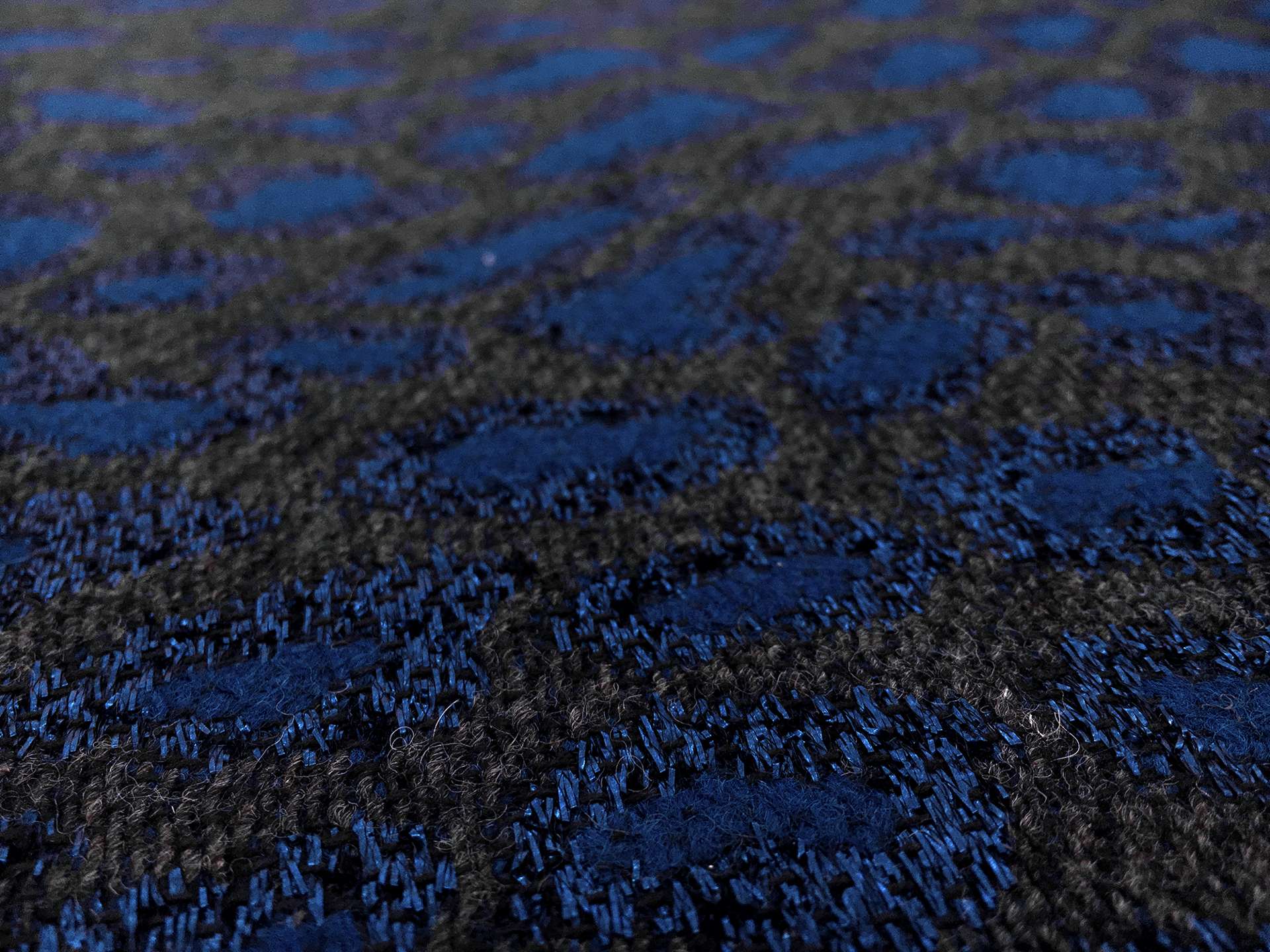 Acetate and Polyester Blend Metallic Chenille with Leopard Dots