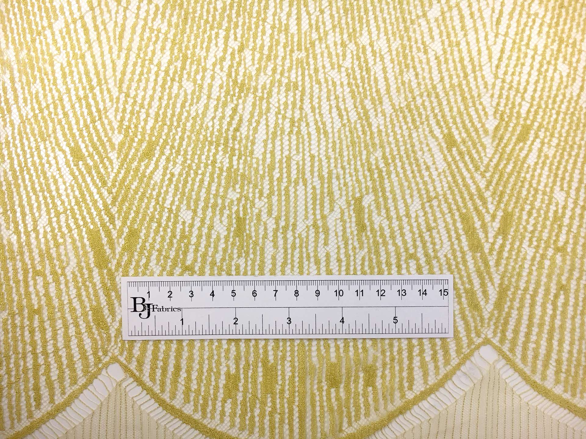 Single Scallop French Chantilly Lace in Goldenrod