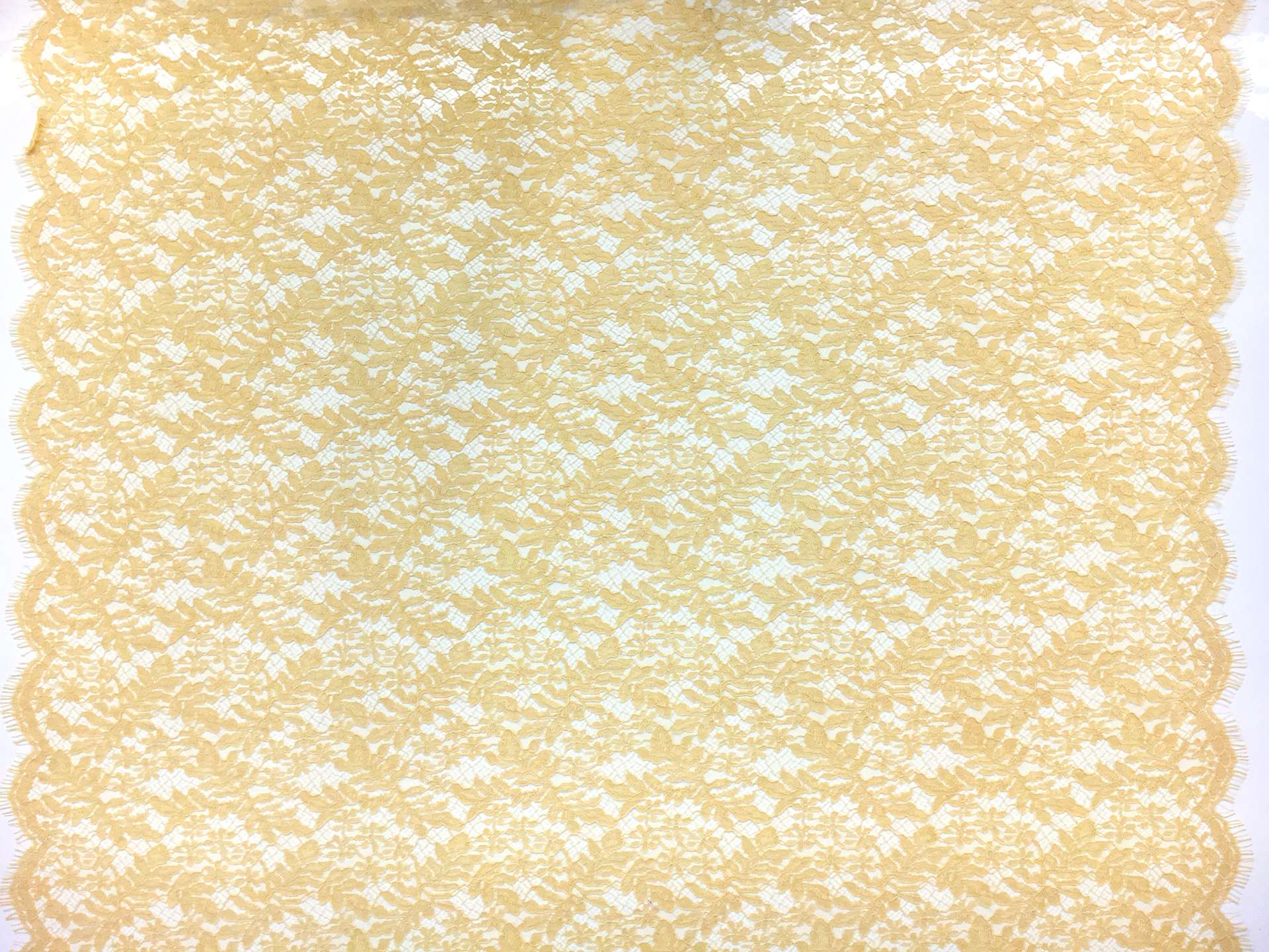 French Corded Chantilly Lace in Butter