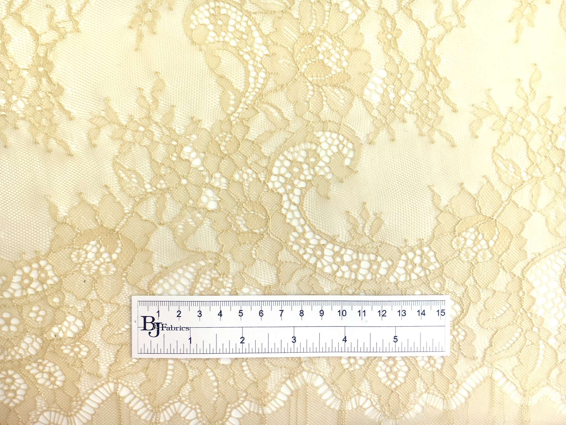 Wide Chantilly Lace in Goldenrod