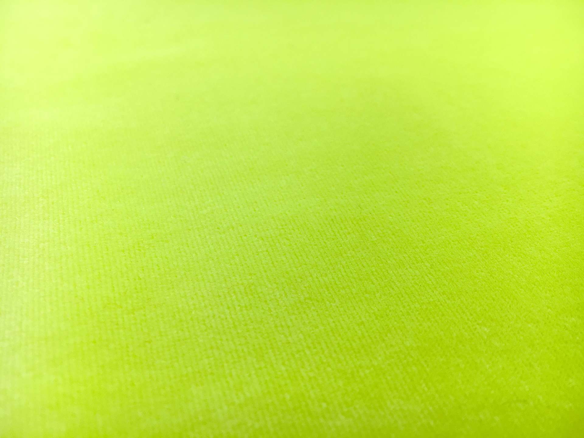 Polyester and Lycra Blend Stretch Velvet in Neon Yellow