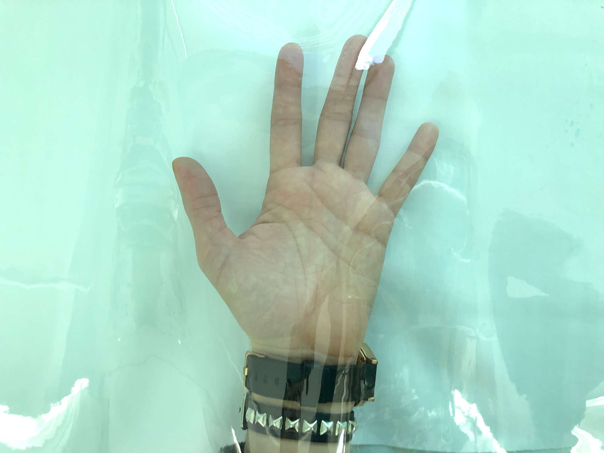 Clear Tinted Plastic in Aqua