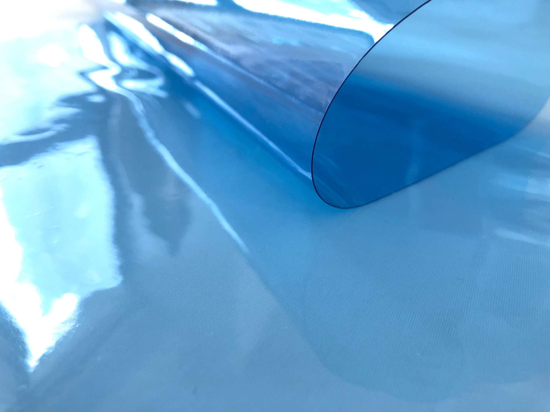 Clear Tinted Plastic in Sky Blue