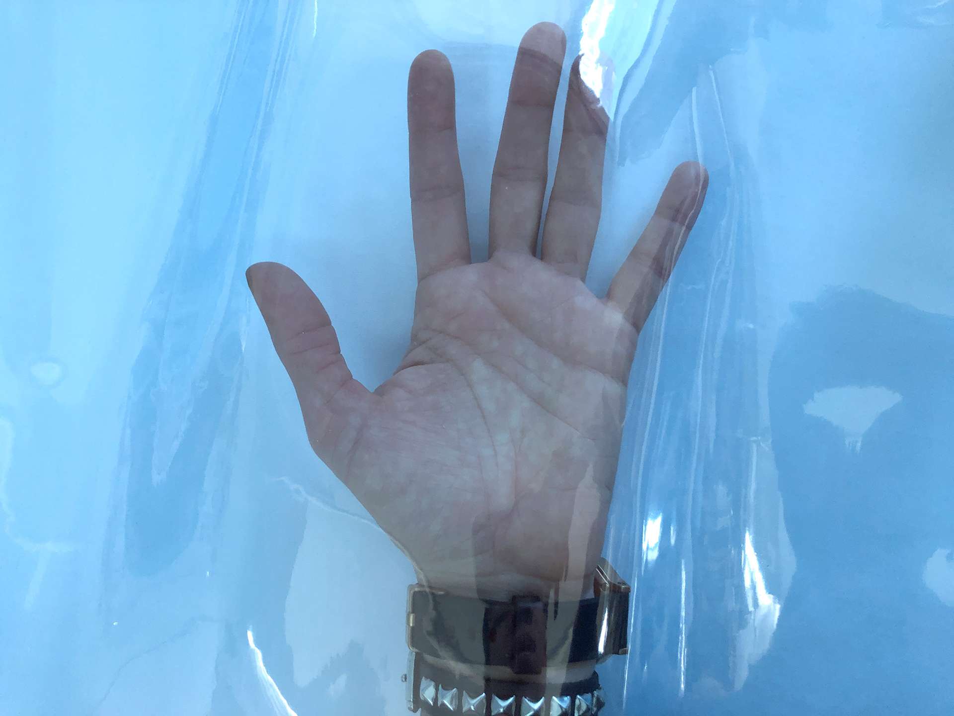 Clear Tinted Plastic in Sky Blue