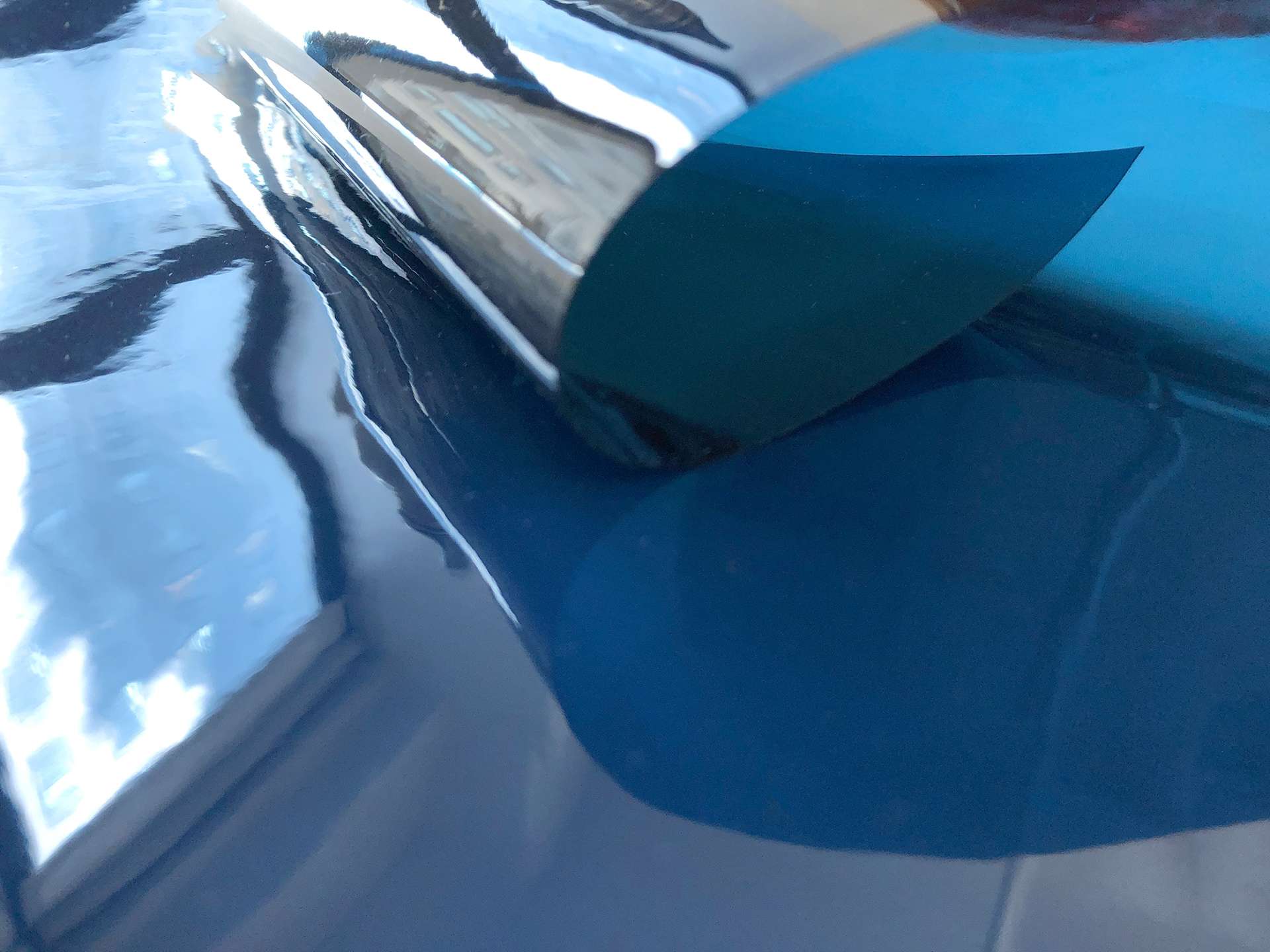 Clear Tinted Plastic in Navy