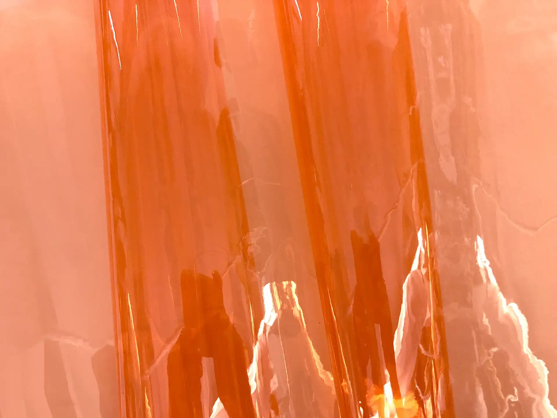 Clear Tinted Plastic in Peach