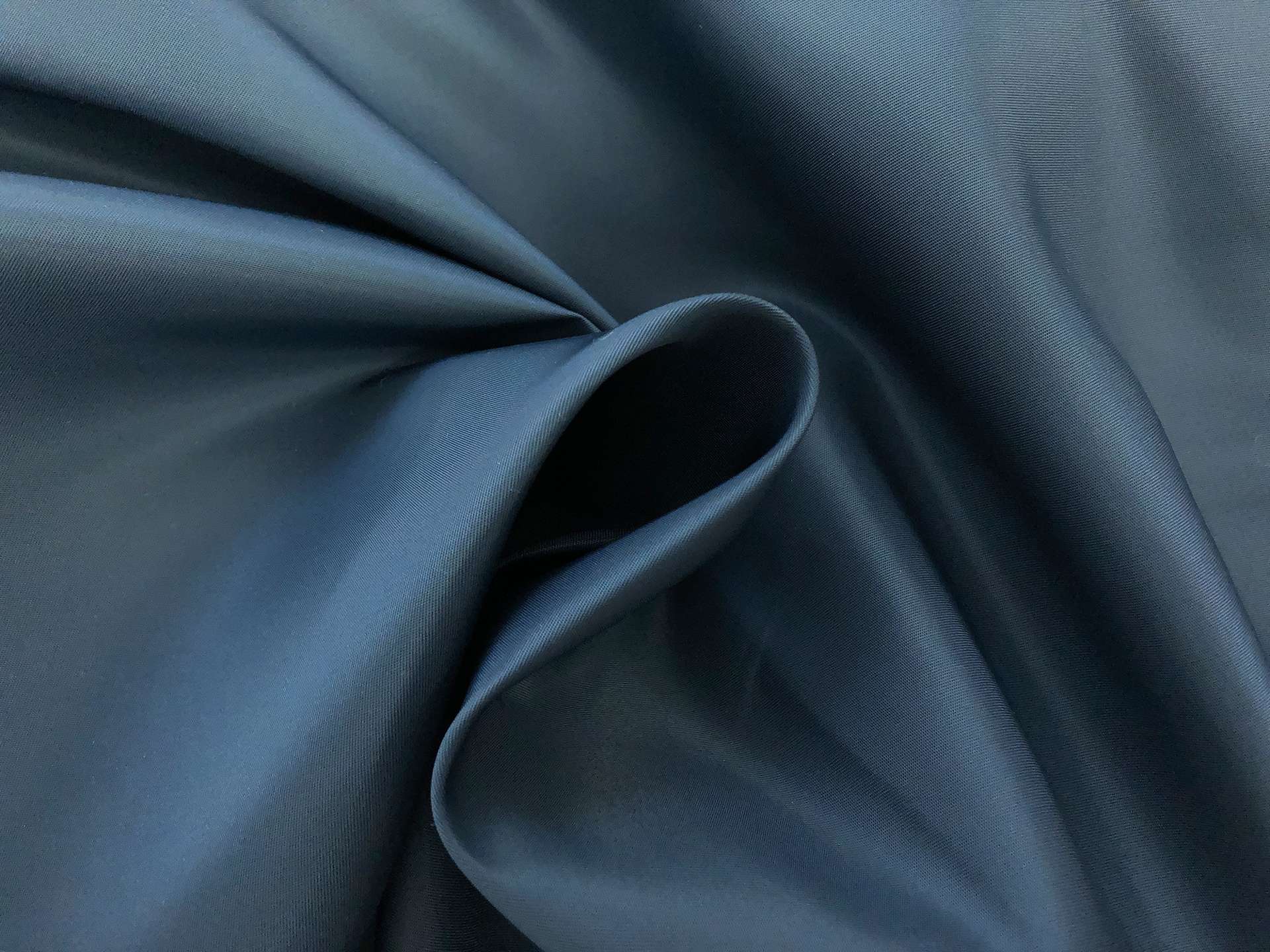 Nylon Satin Twill Rainwear in Aegean Blue