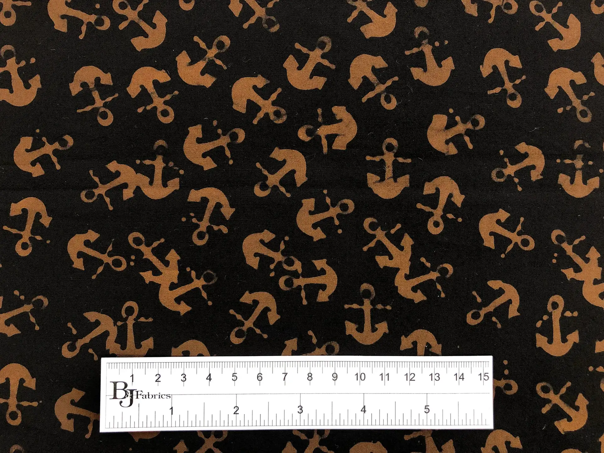 Cotton Batik With Nautical Anchors Motif
