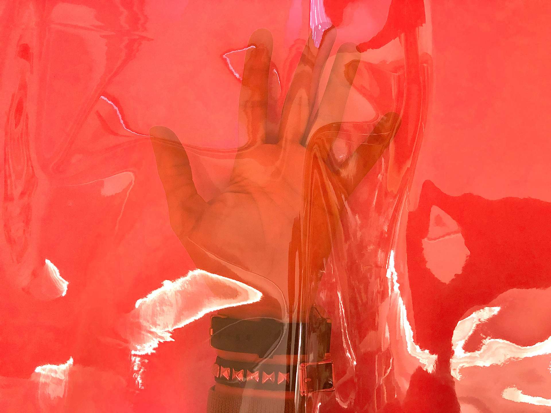 Clear Tinted Plastic in Red