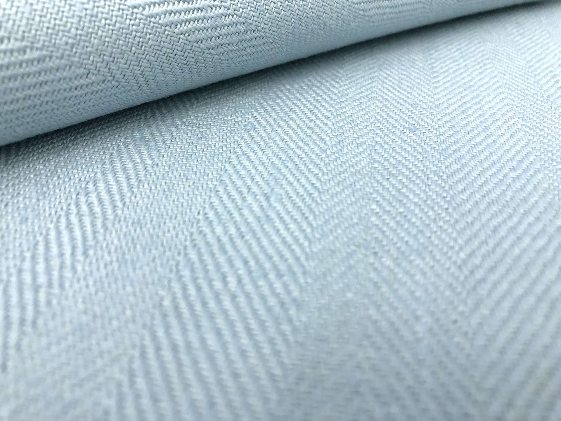 Upholstery Linen Herringbone in Sky