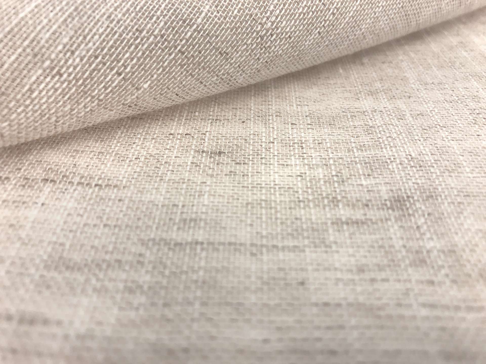 Linen Poly Blend Sheer Mesh in Oatmeal