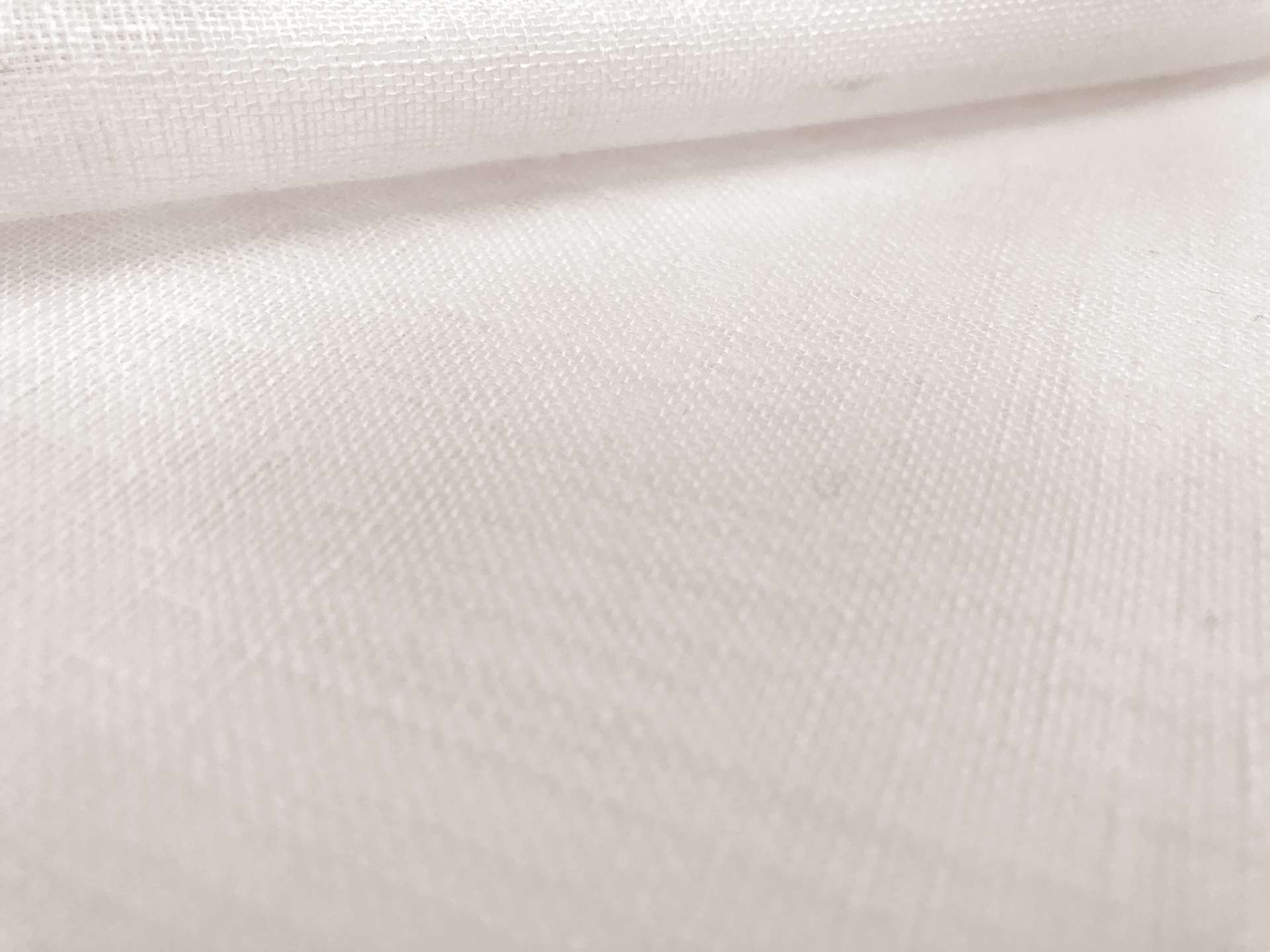 Linen and Poly Blend Sheer Mesh in Ivory