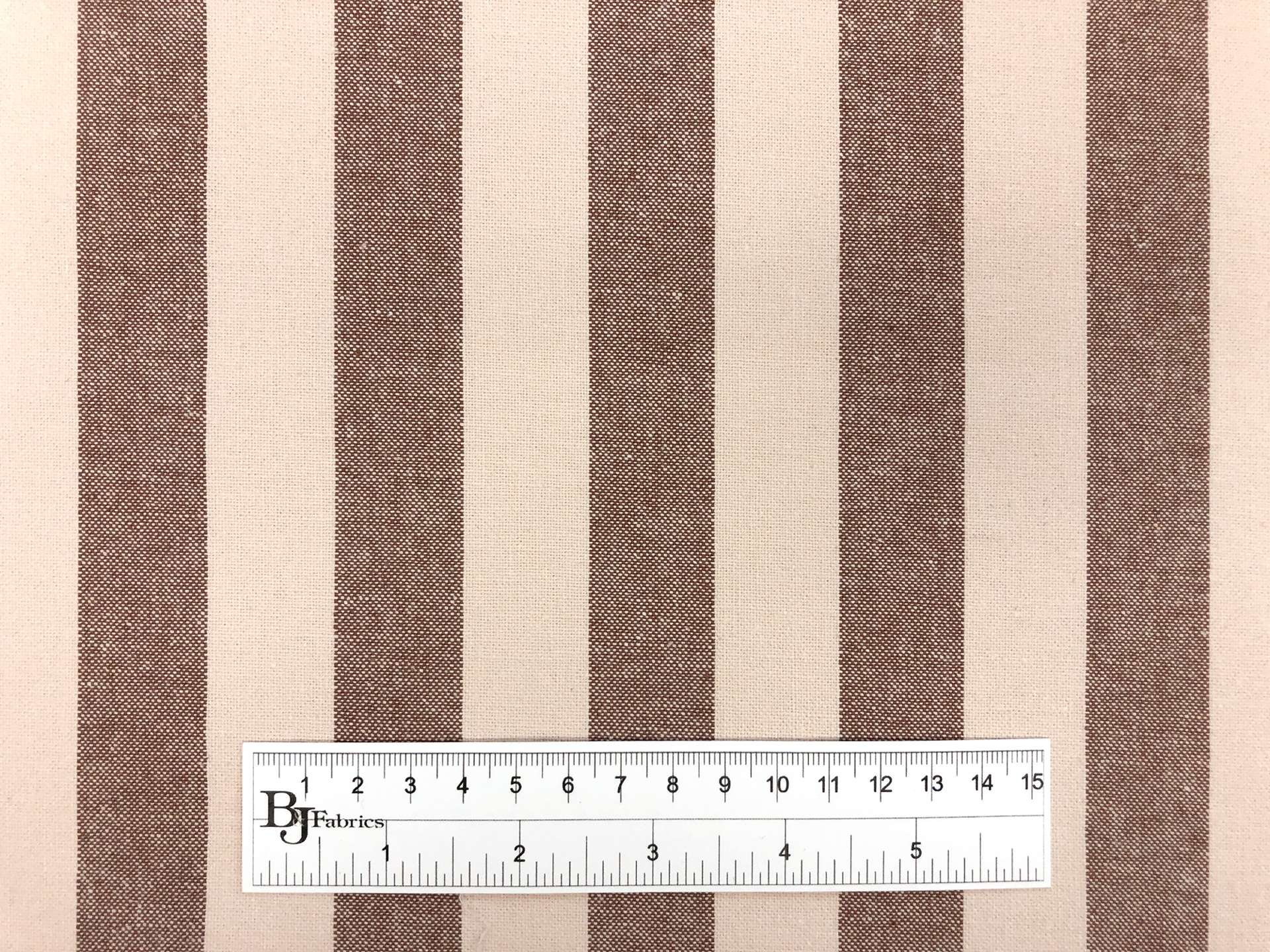Cotton Canvas 1" Stripe in Irish Coffee
