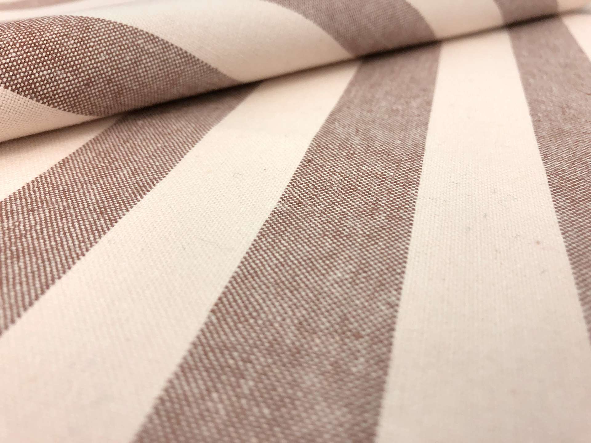 Cotton Canvas 1" Stripe in Irish Coffee