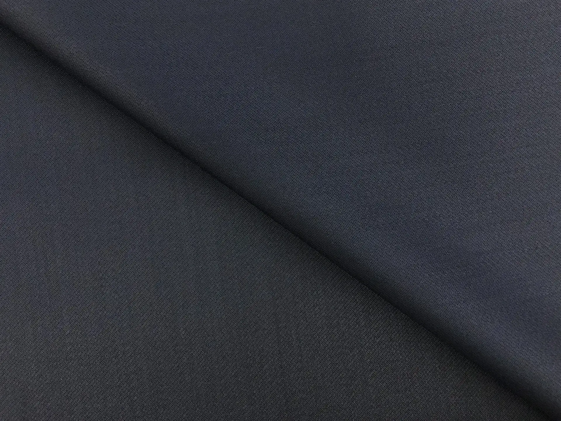Italian Wool Satin Faille in Midnight Navy