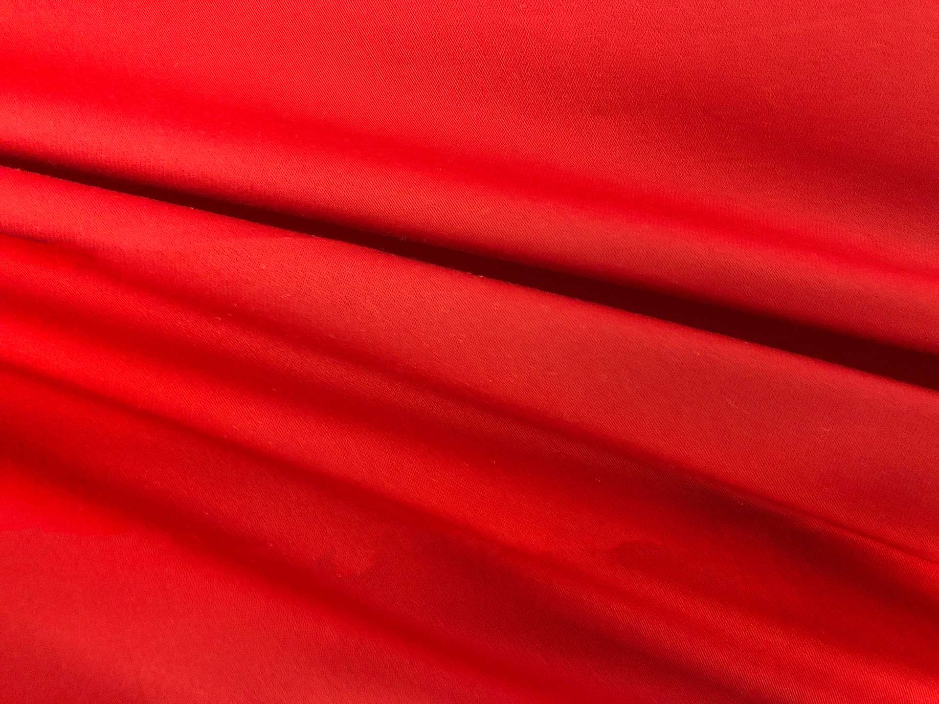Italian Stretch Cotton Sateen in Red