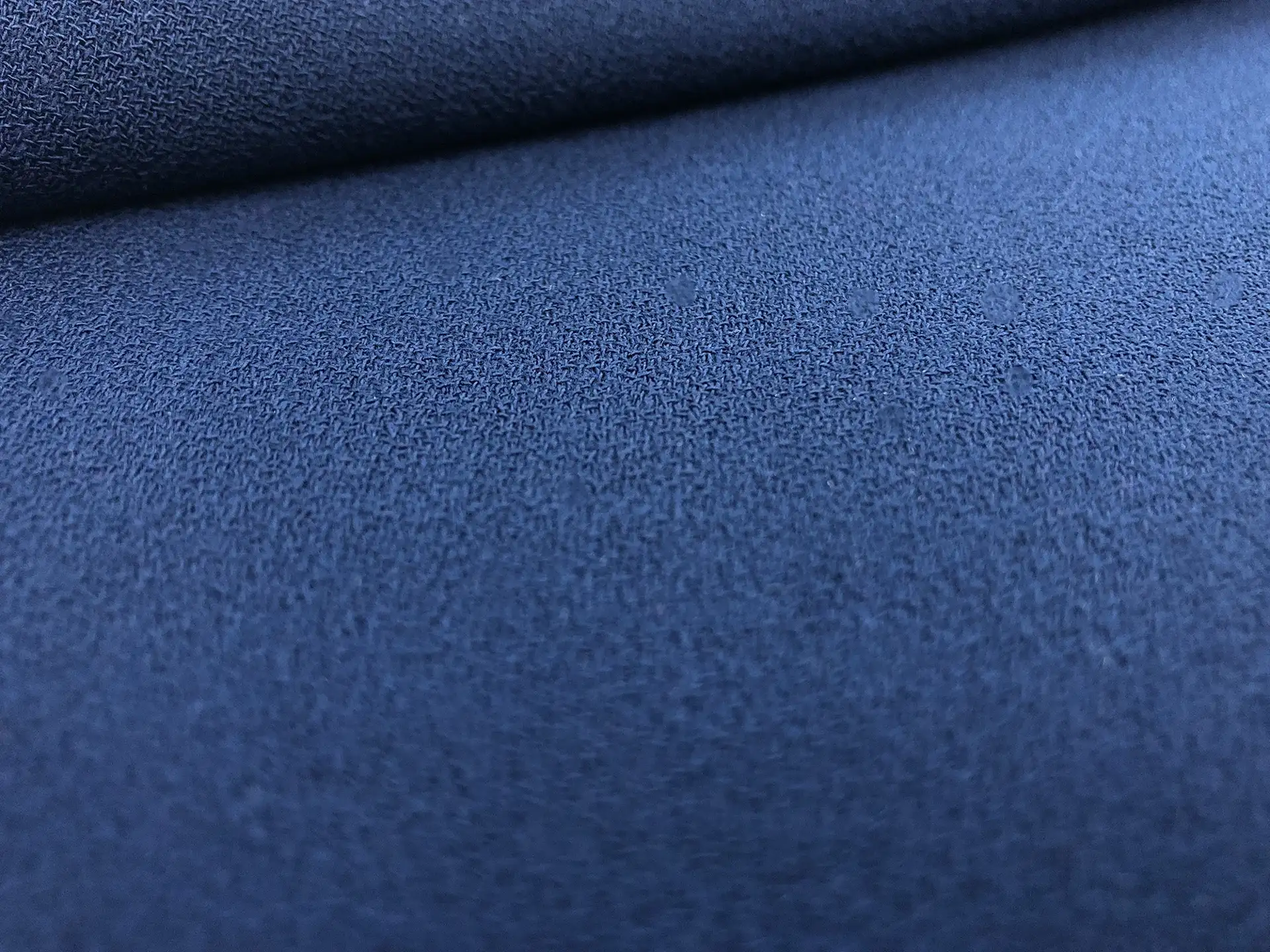 Italian Wool Crepe in Bleu Medio