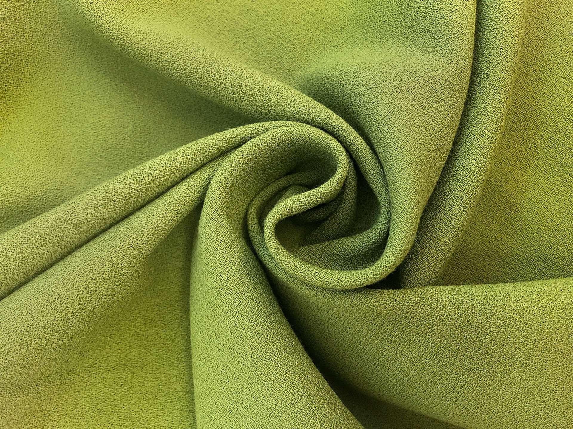 Italian Wool Crepe in Verde Acido