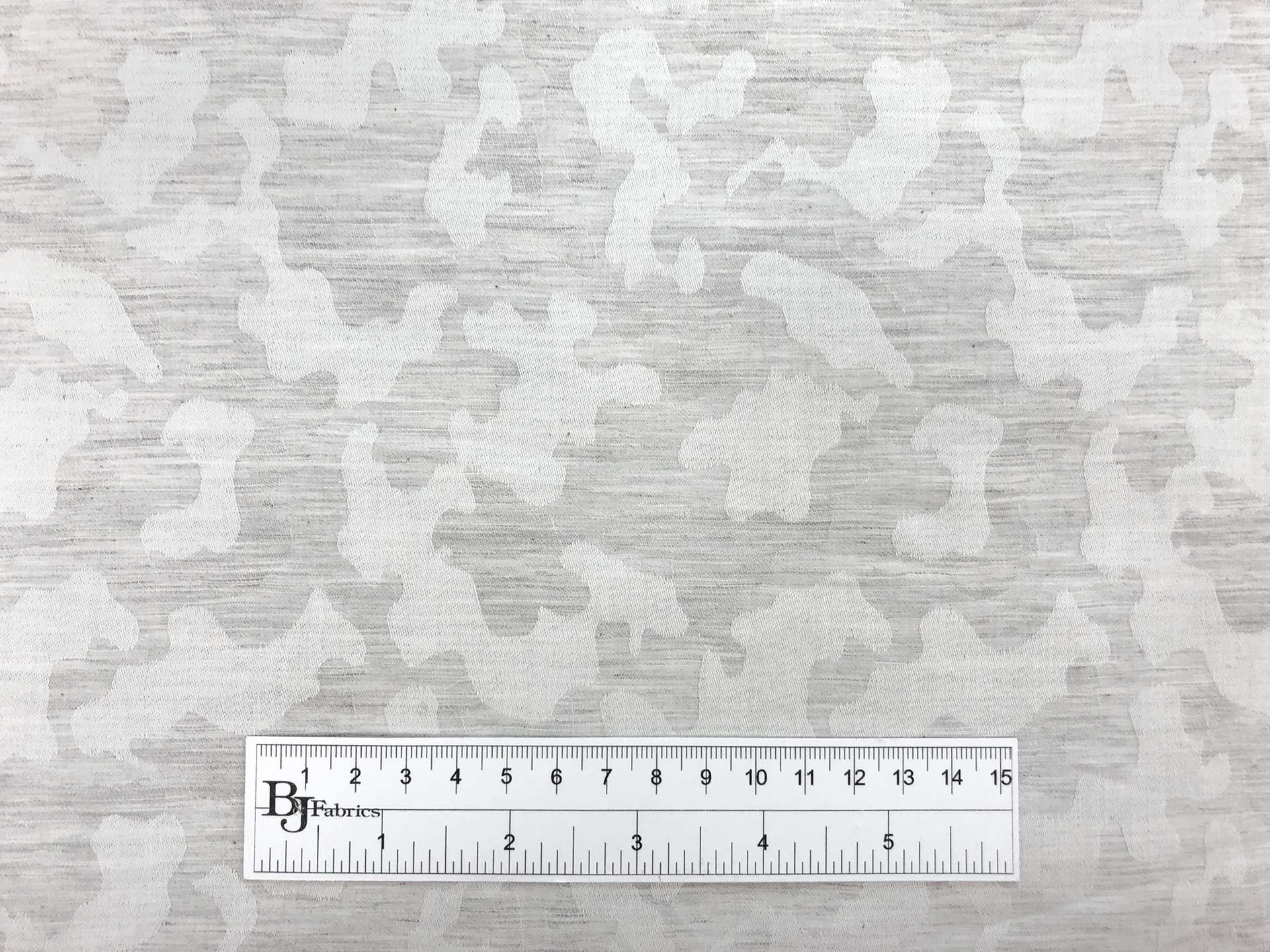 Cotton Camouflage Jacquard in Light Grey