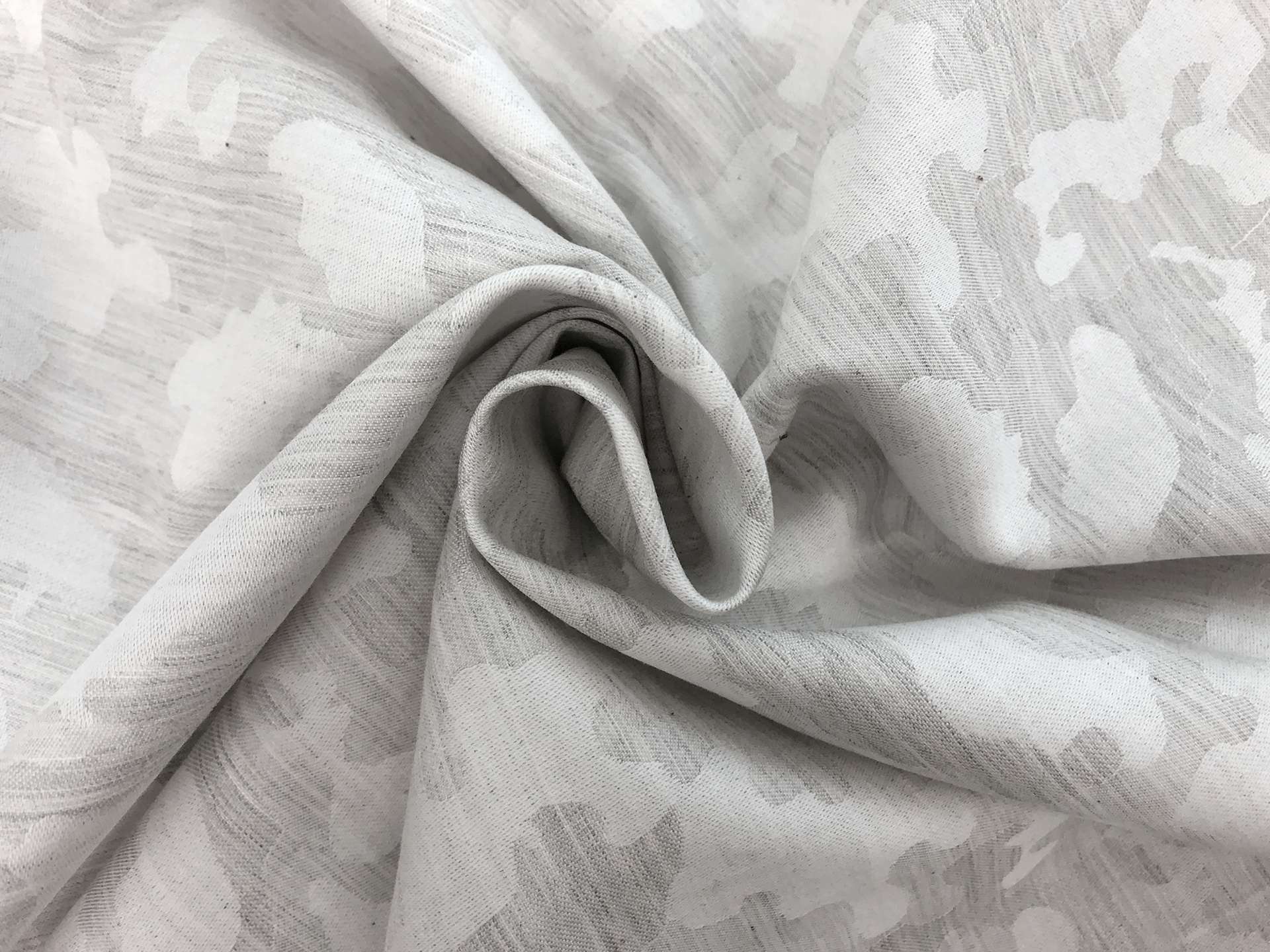 Cotton Camouflage Jacquard in Light Grey