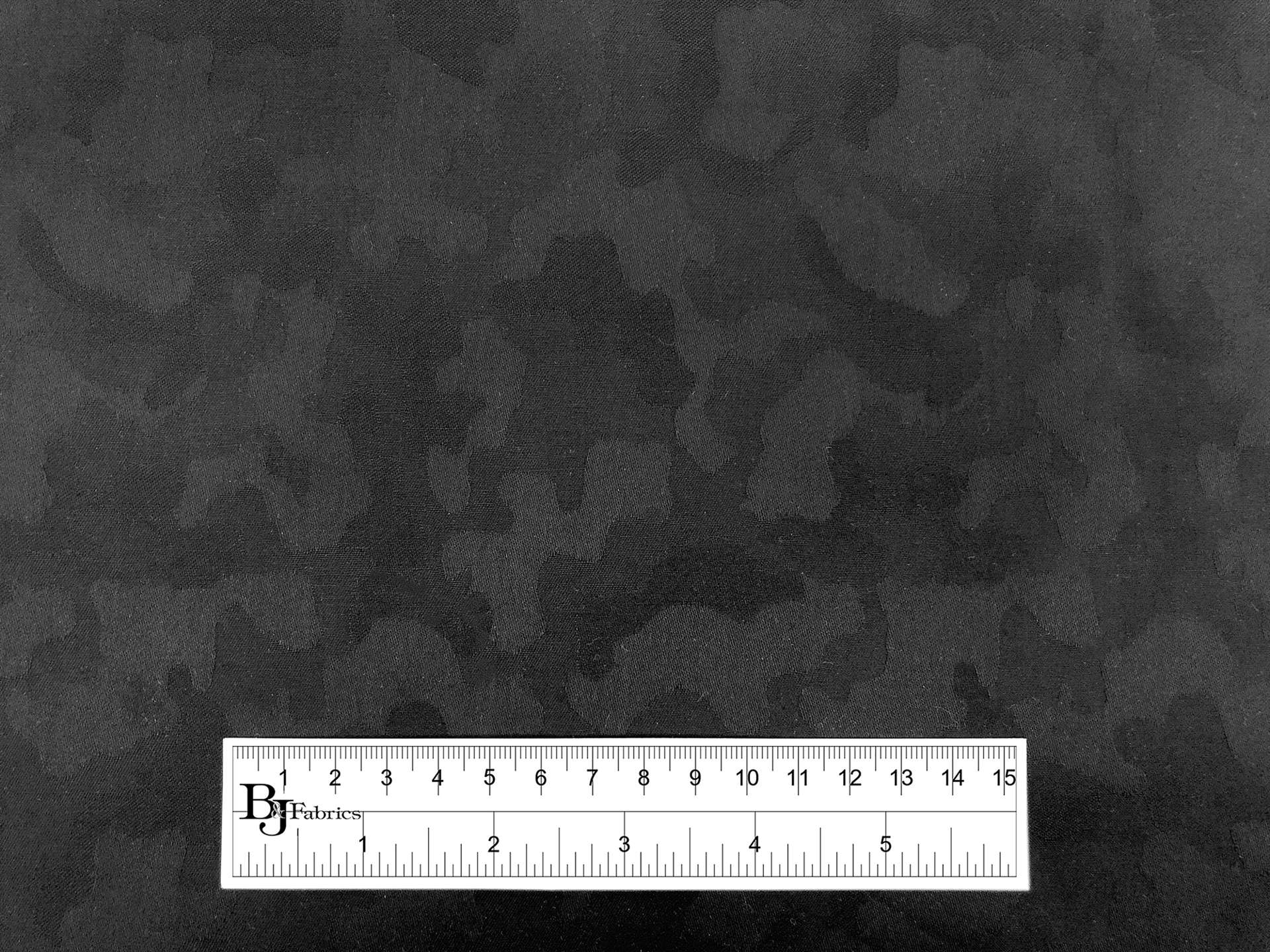 Cotton Camouflage Jacquard in Black