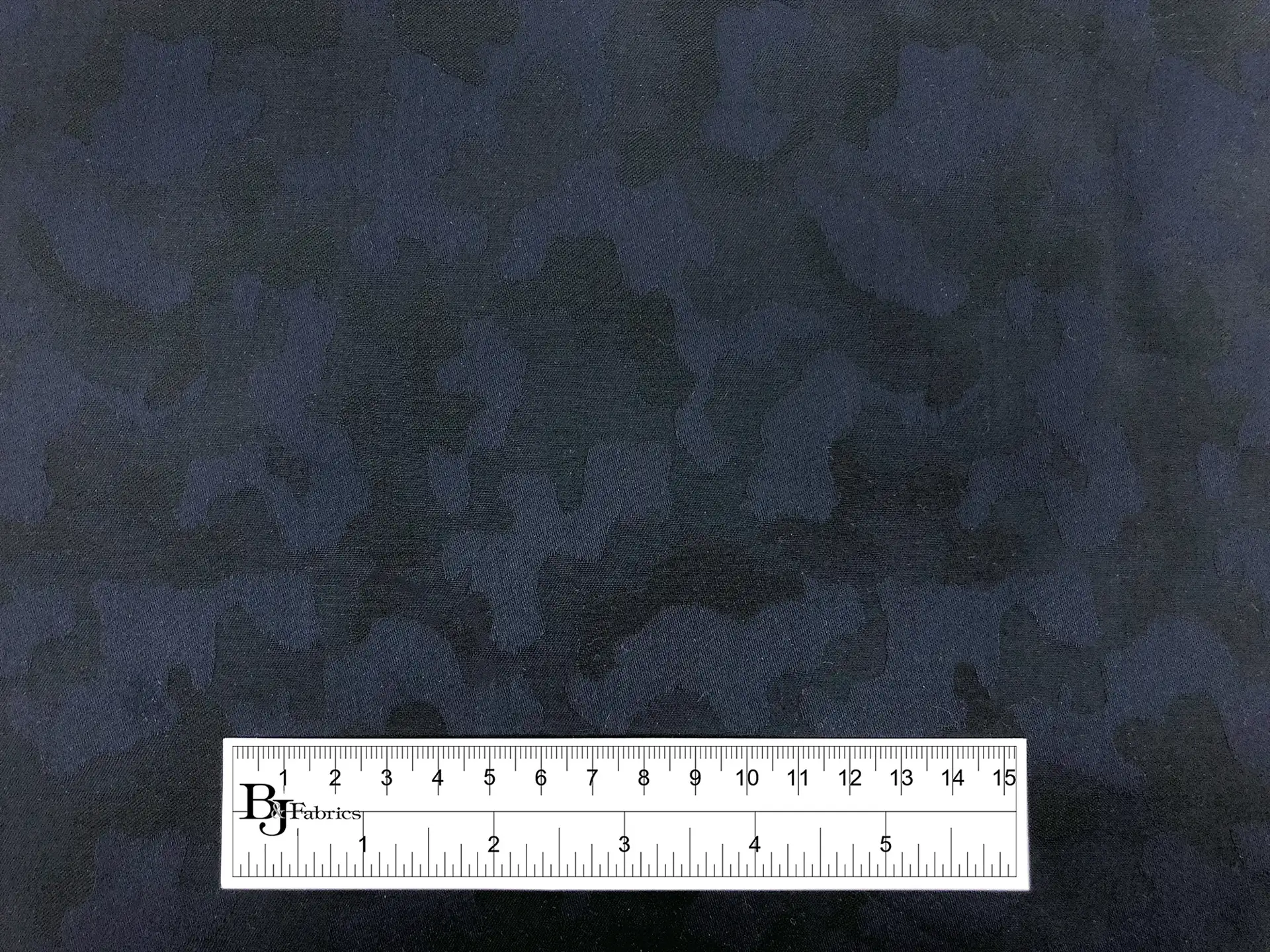 Cotton Camouflage Jacquard in Navy Black